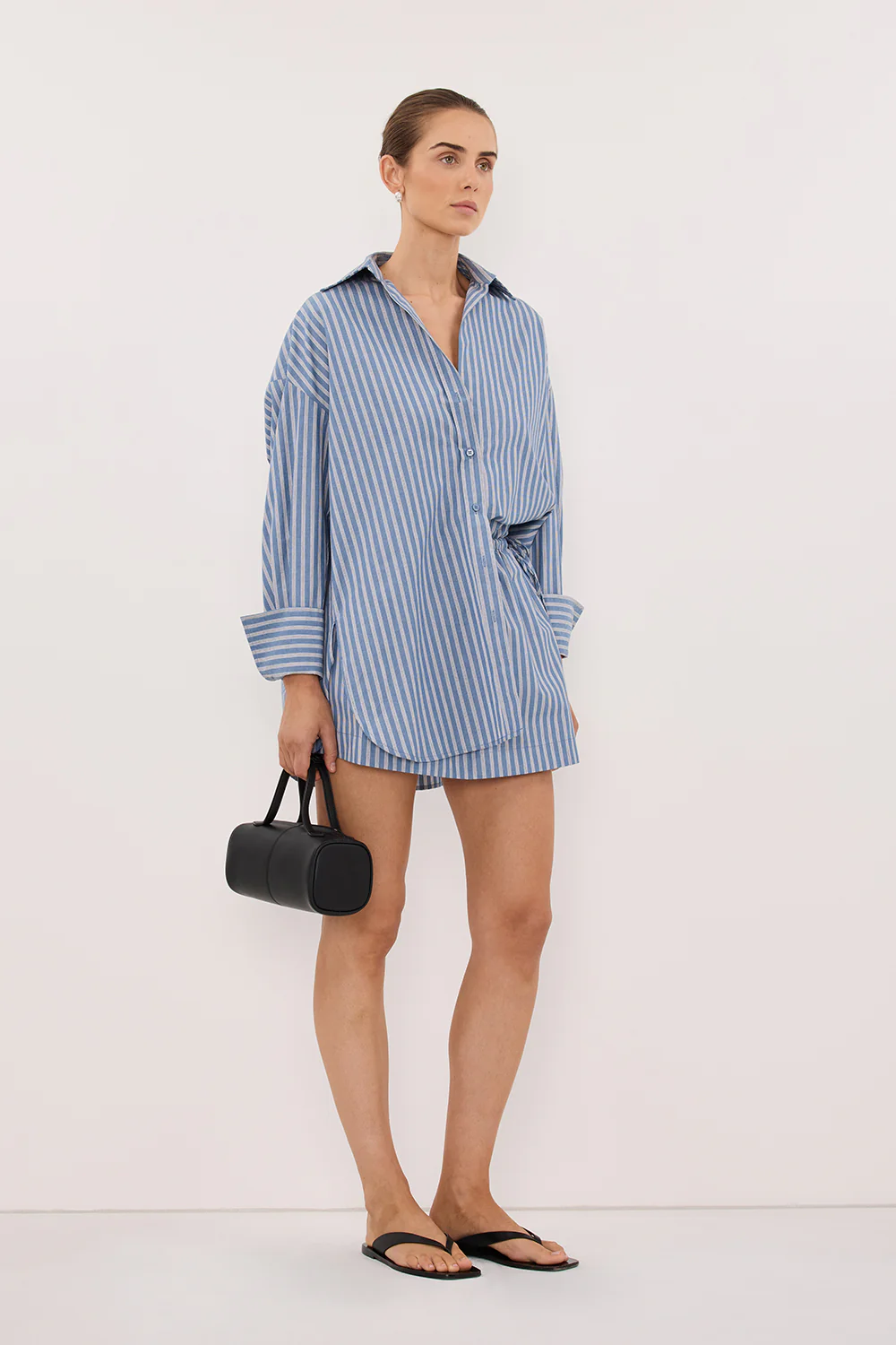GRACIE BLUE STRIPE MINI SKIRT  - Image 3