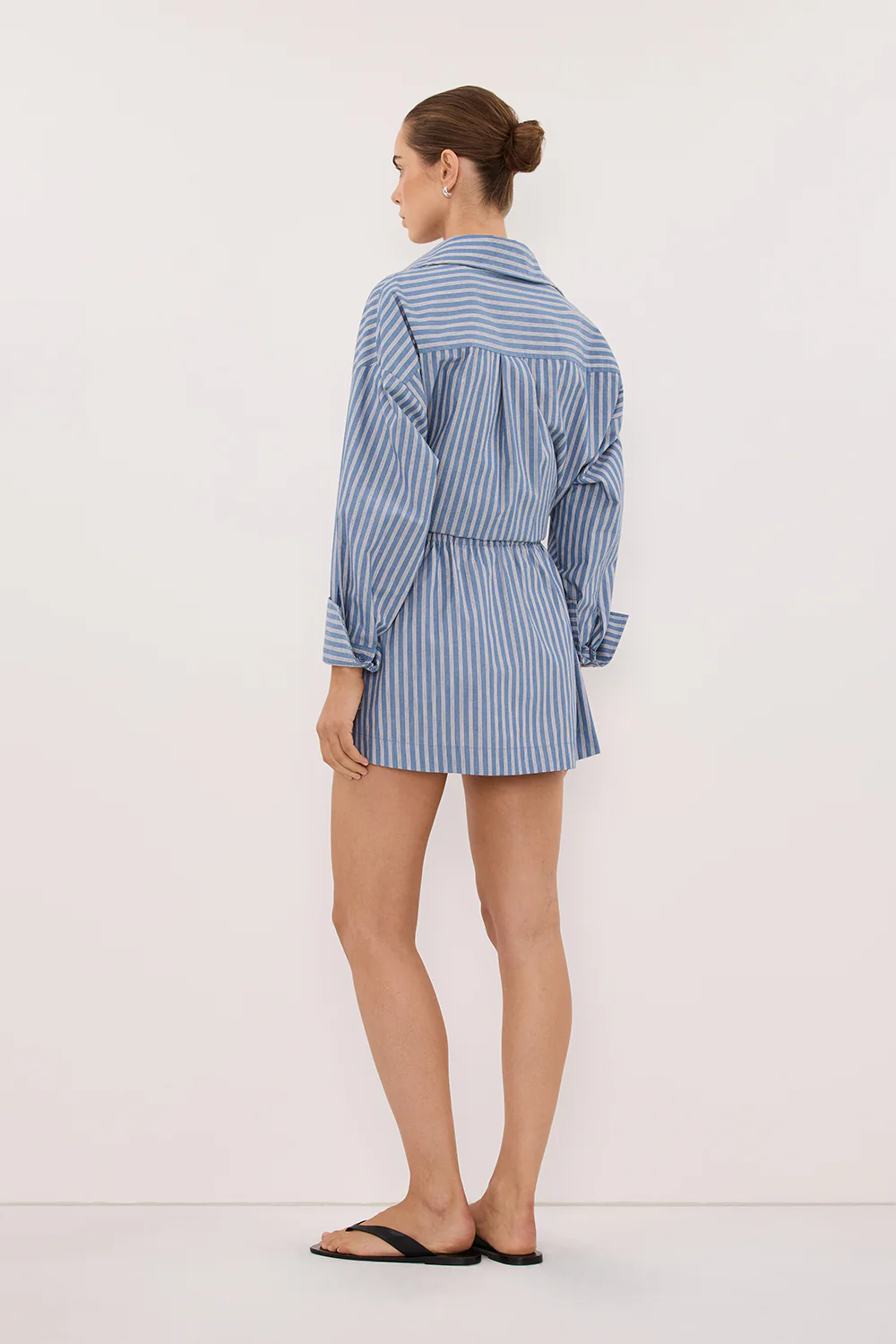 GRACIE BLUE STRIPE MINI SKIRT  - Image 4