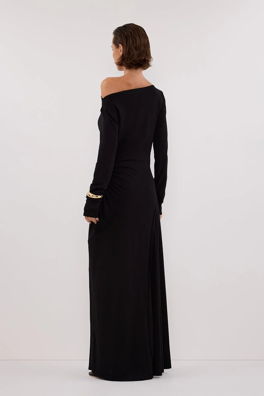 HADLEY BLACK LONG SLEEVE KNIT MAXI DRESS - Image 4