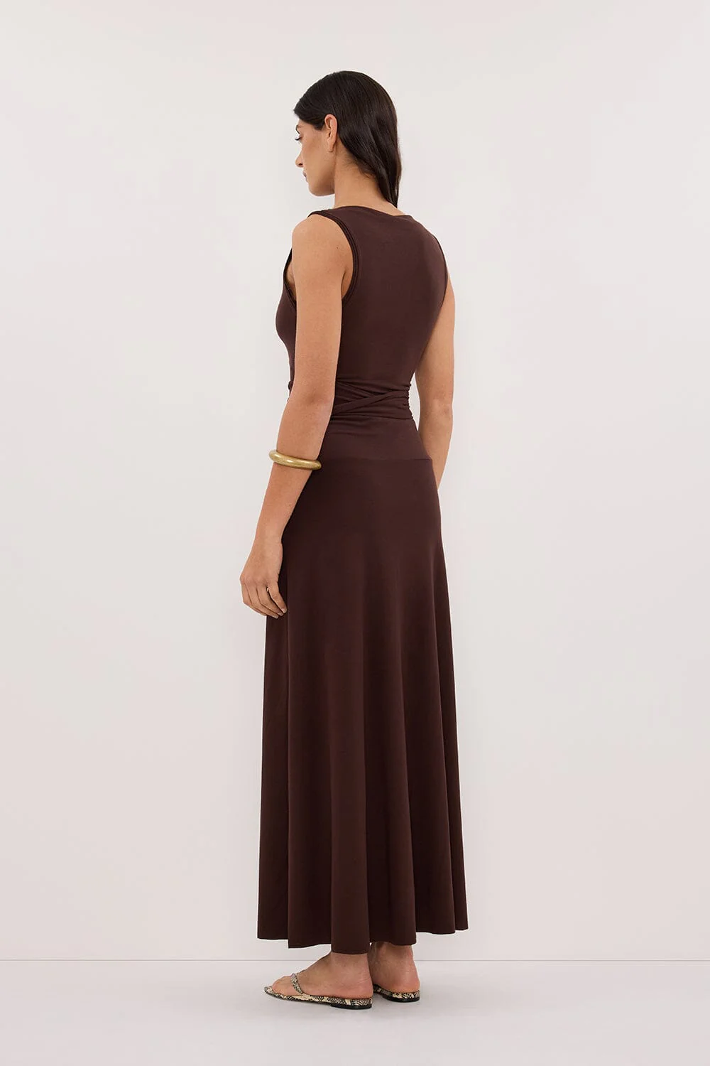 HADLEY CHOC SLEEVELESS TWIST TOP - Image 4