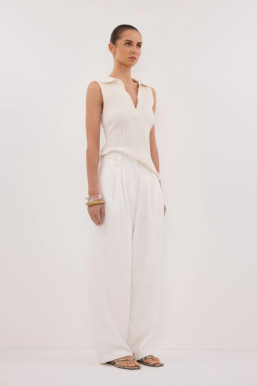 HAL PLASTER SLEEVELESS KNIT TOP - Image 3