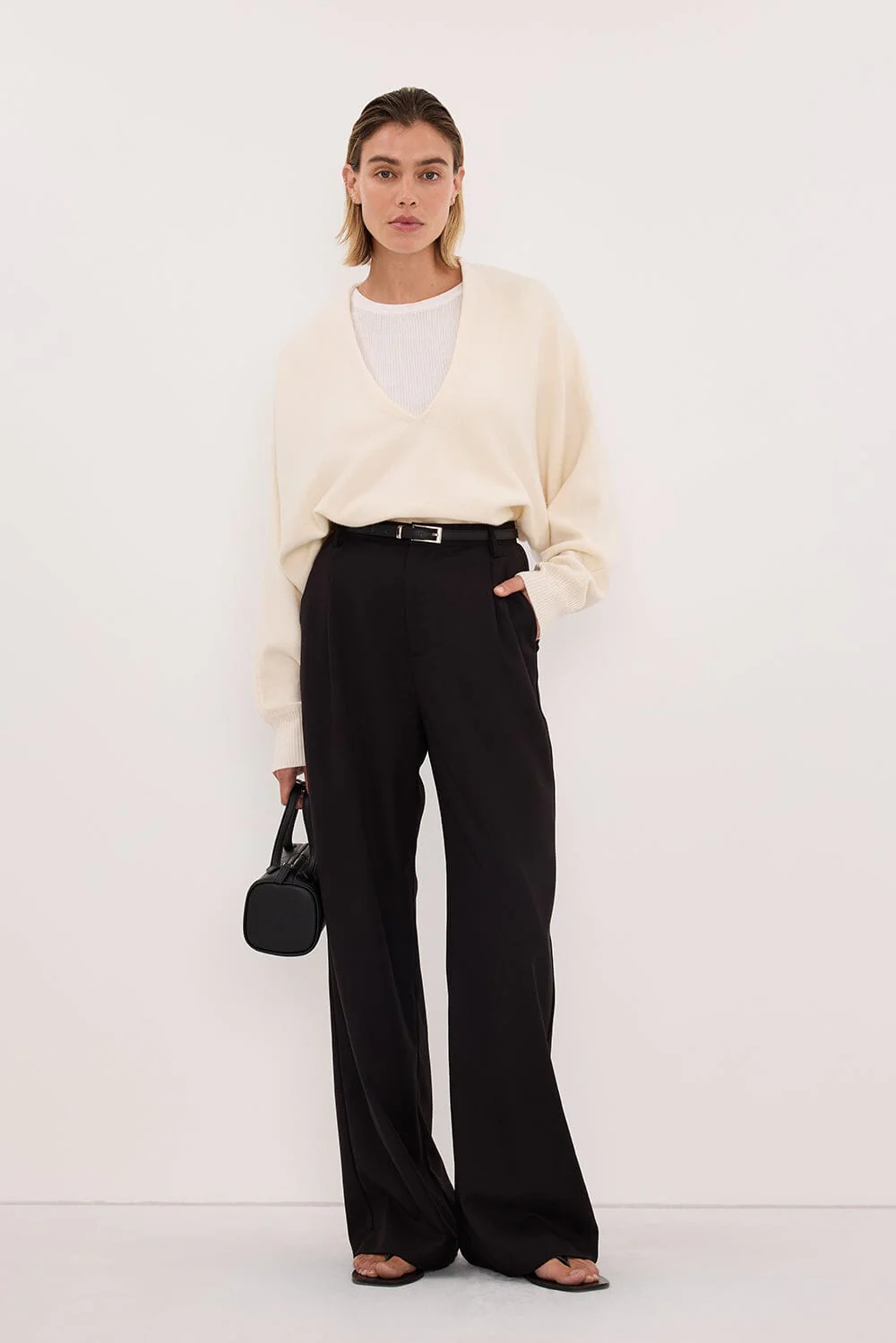 HARLEY BLACK STRAIGHT LEG PANT