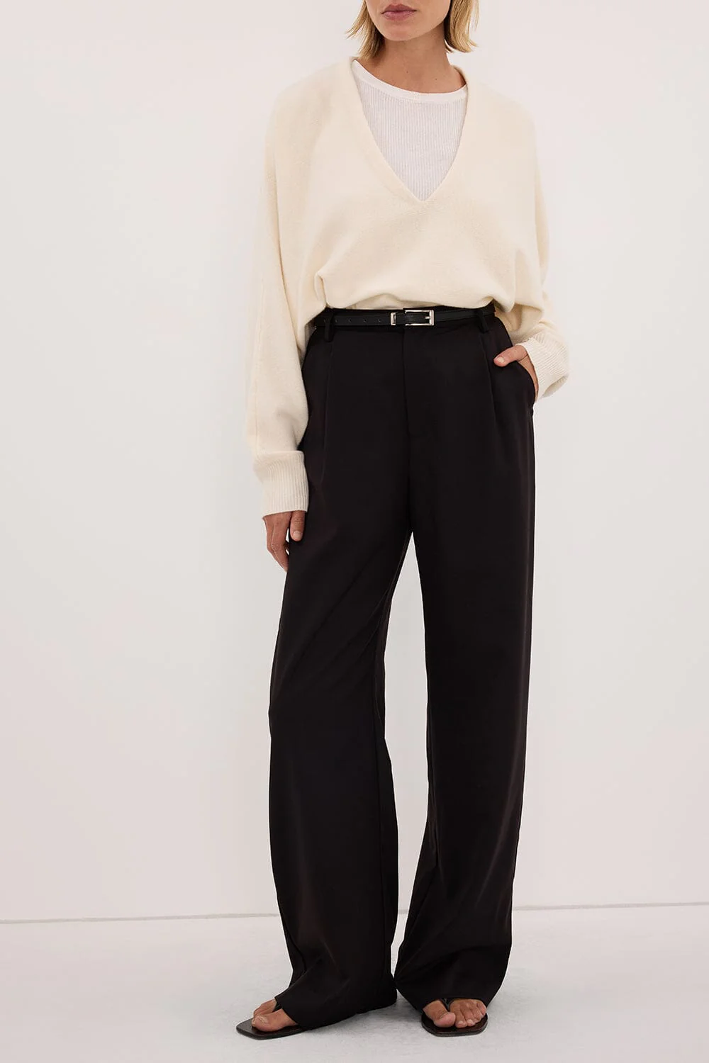 HARLEY BLACK STRAIGHT LEG PANT - Image 2