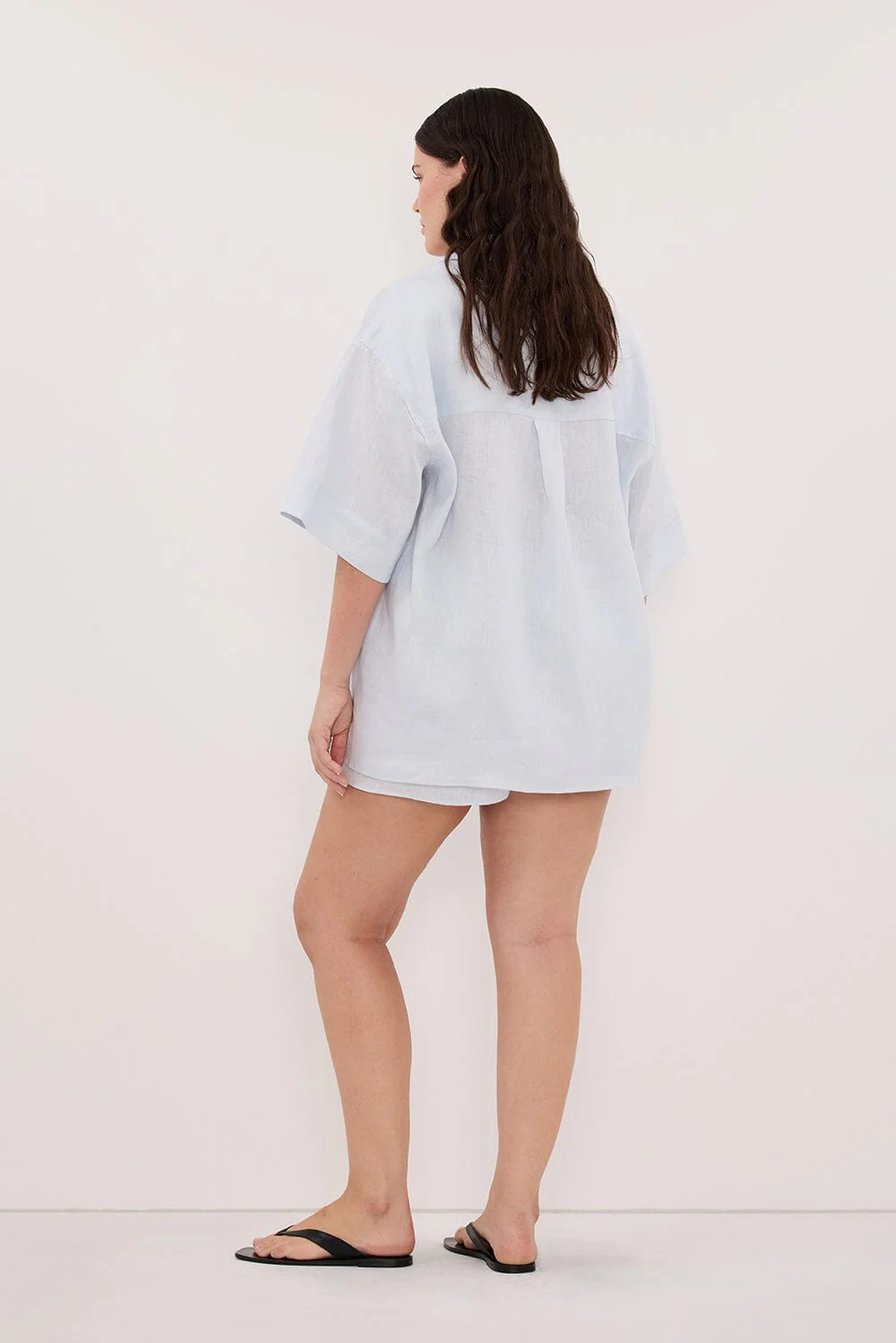 HELENA CORNFLOWER OVERSIZED LINEN SHIRT - Image 7