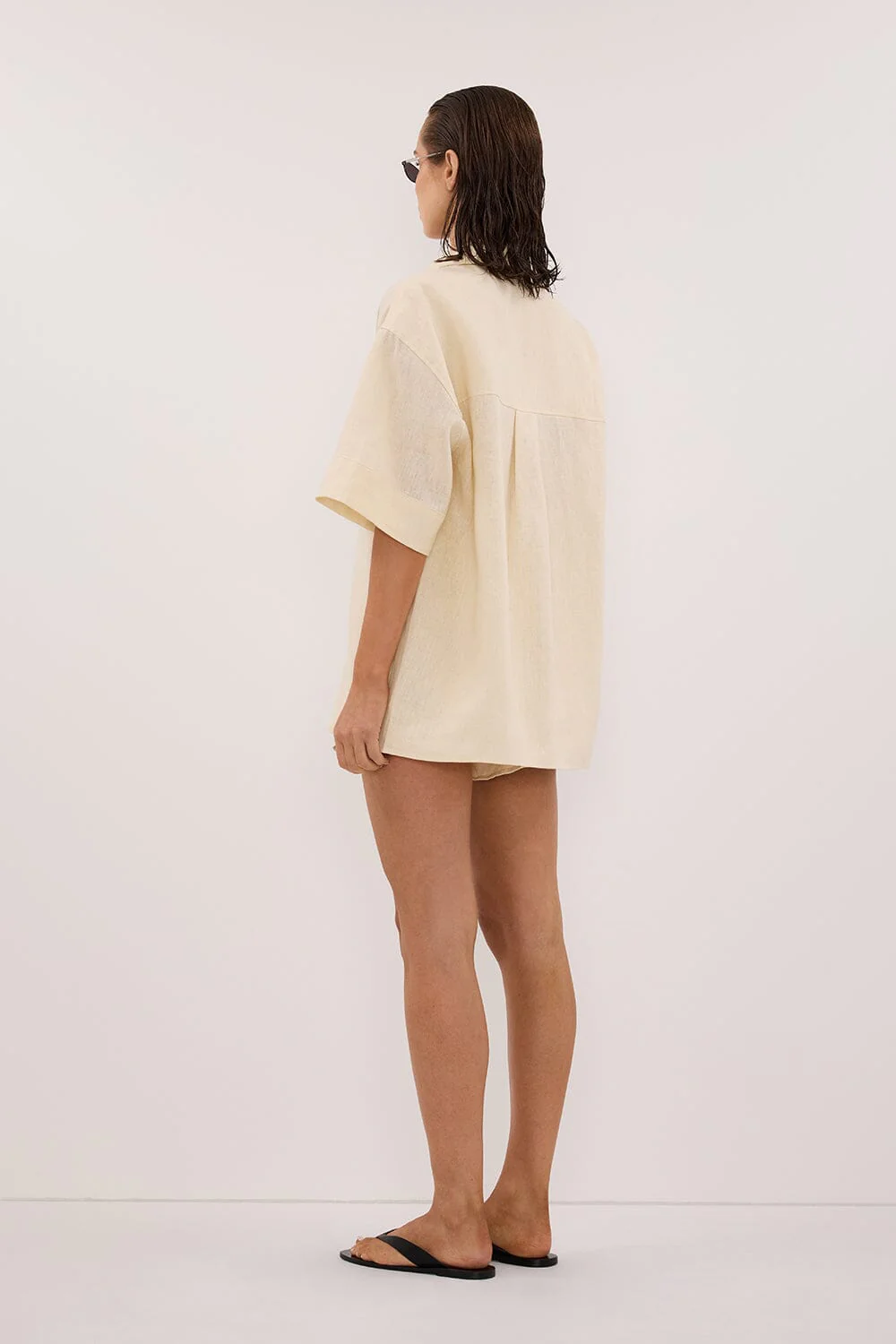 HELENA STRAW LINEN SHORT - Image 4