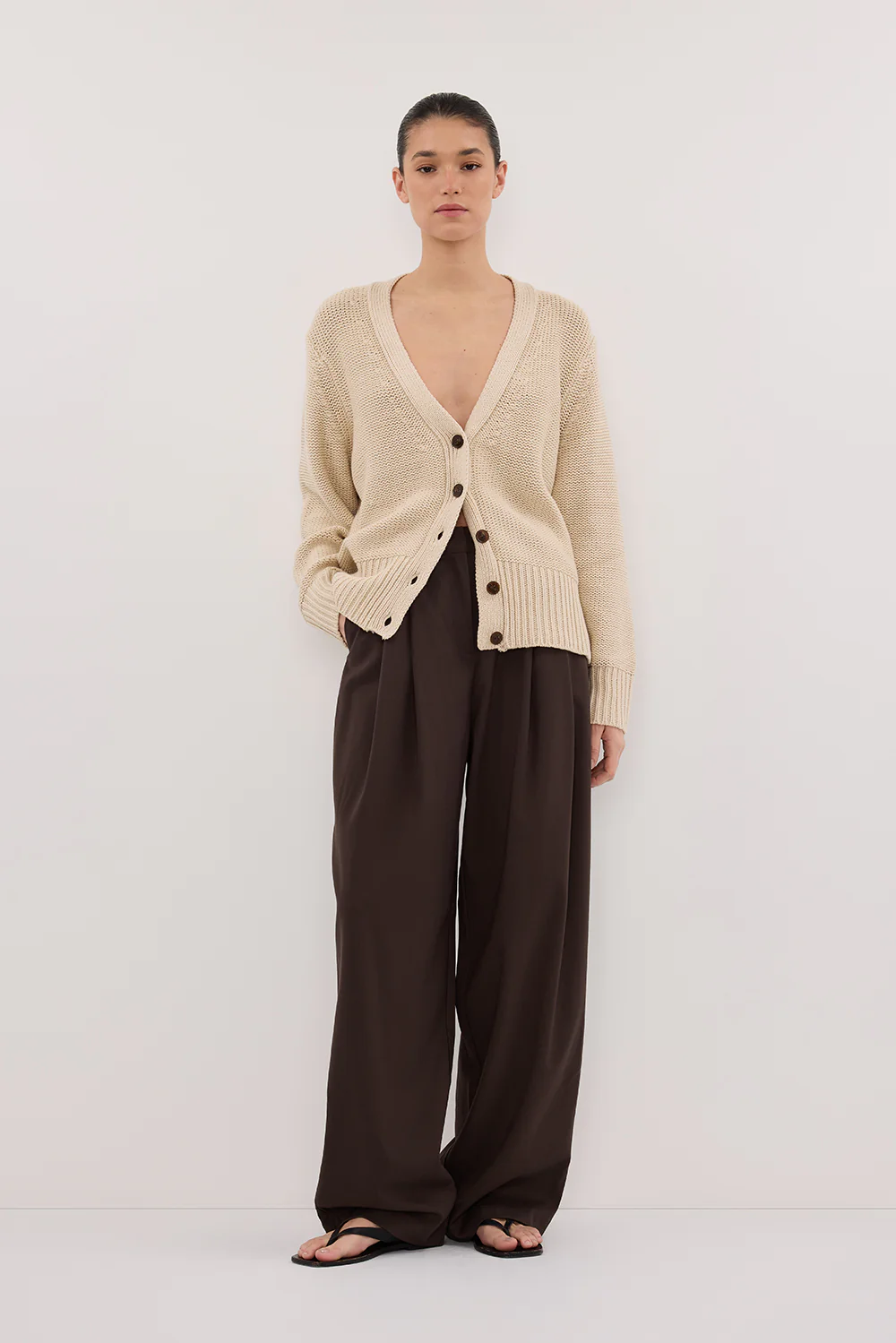 HUGO CLAY KNIT CARDIGAN