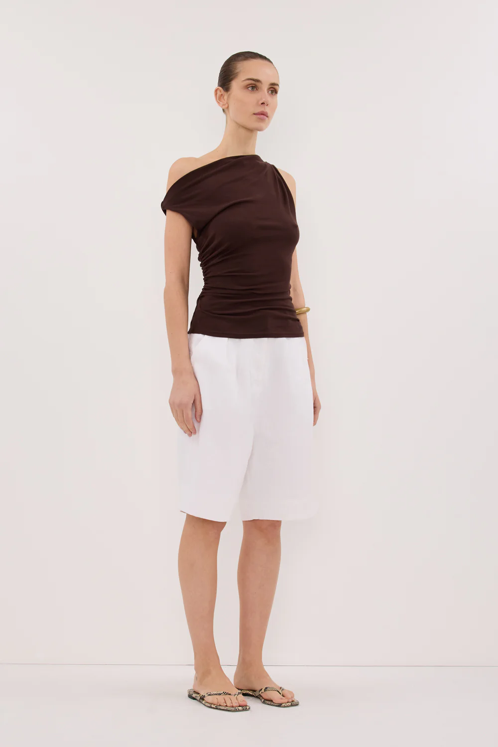INEZ CHOC ASYM KNIT TOP - Image 3