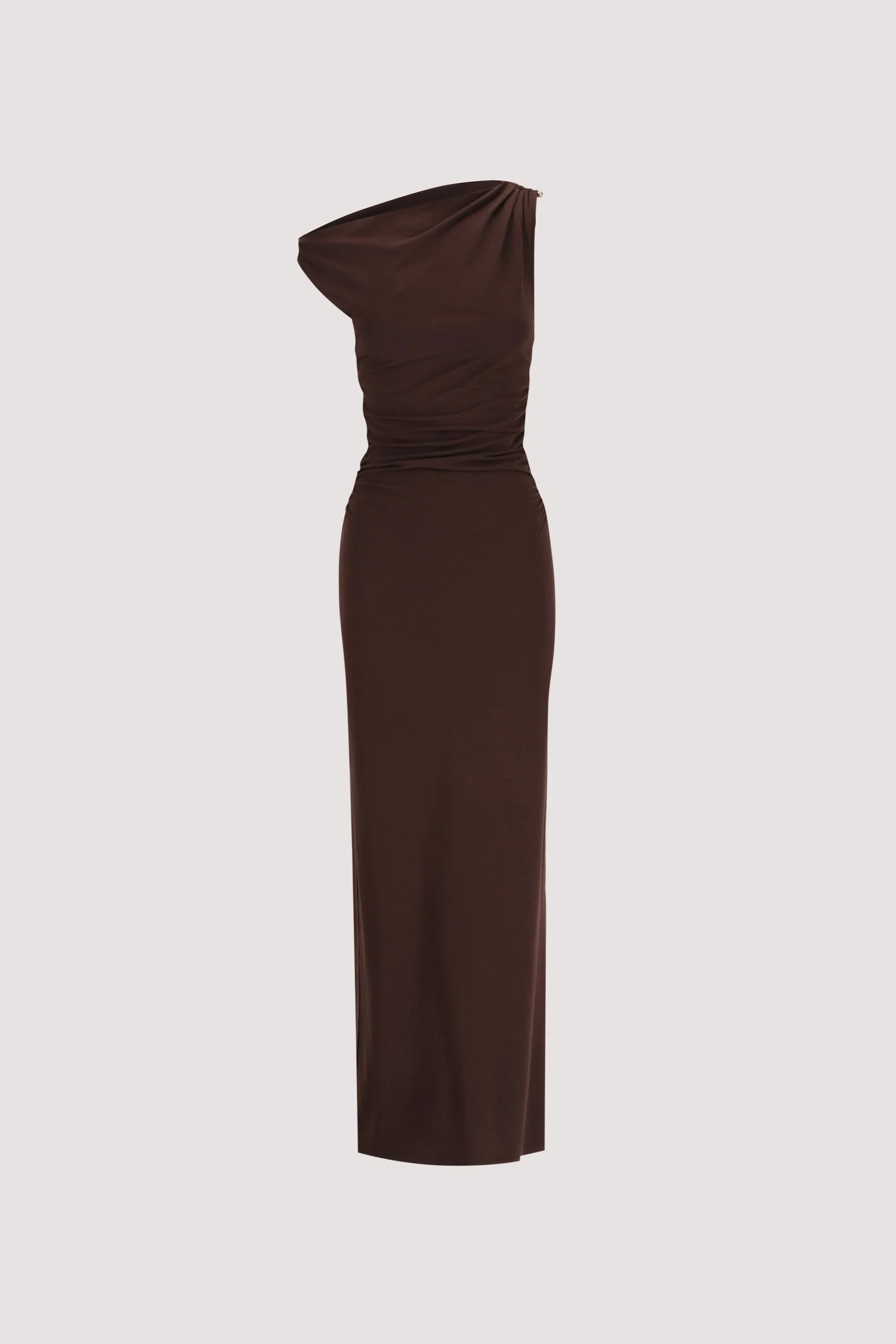 INEZ CHOC ASYM KNIT MIDI DRESS - Image 6