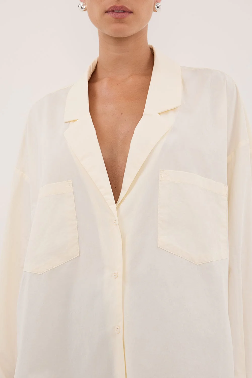 IRENE BUTTER LONG SLEEVE NOTCH COLLAR SHIRT - Image 5