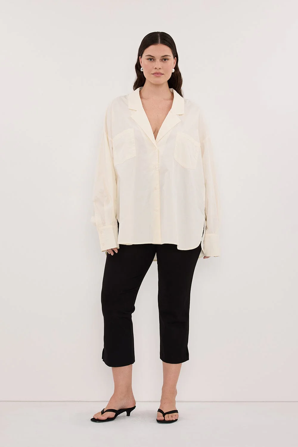 IRENE BUTTER LONG SLEEVE NOTCH COLLAR SHIRT - Image 6