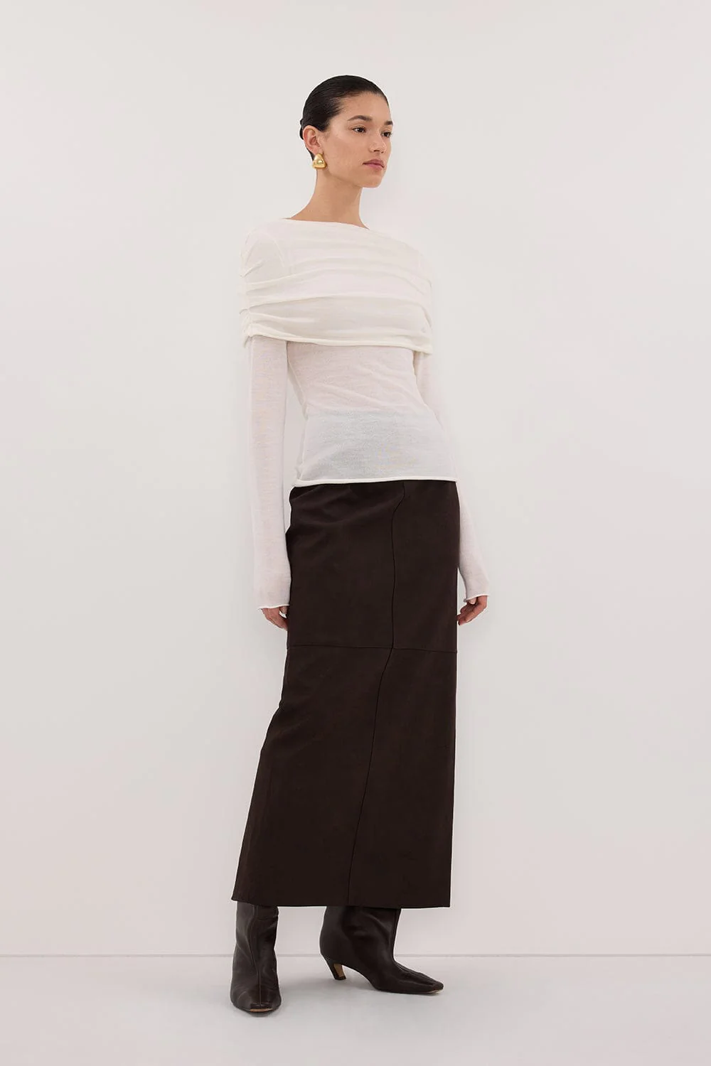 IVY OFF WHITE MERINO LONG SLEEVE TOP - Image 3