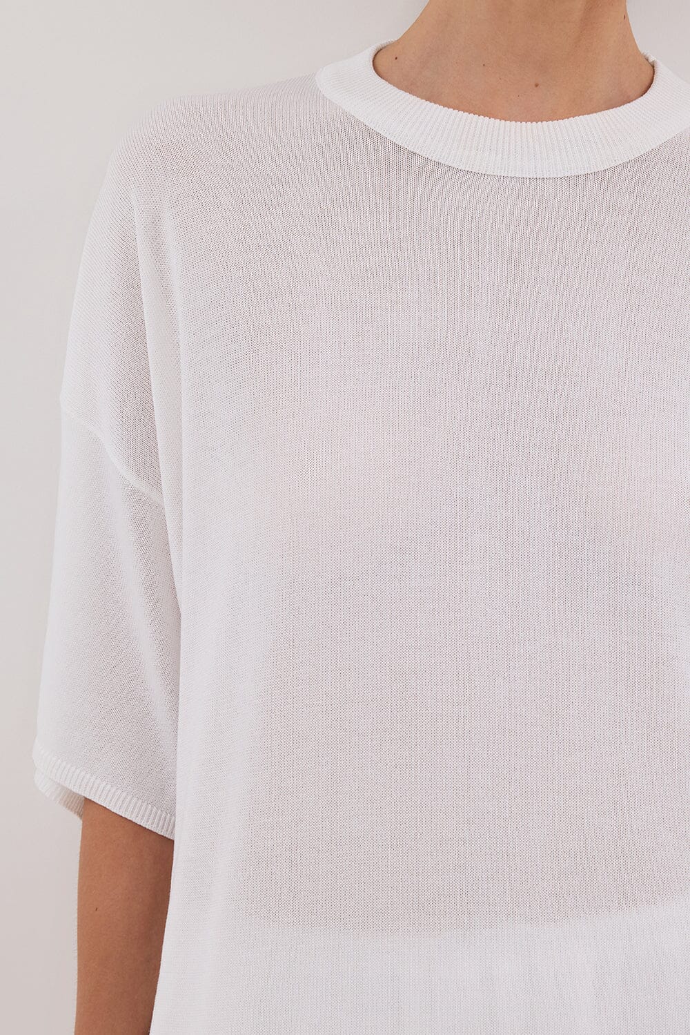 JACKI IVORY OVERSIZED KNIT TEE - Image 5