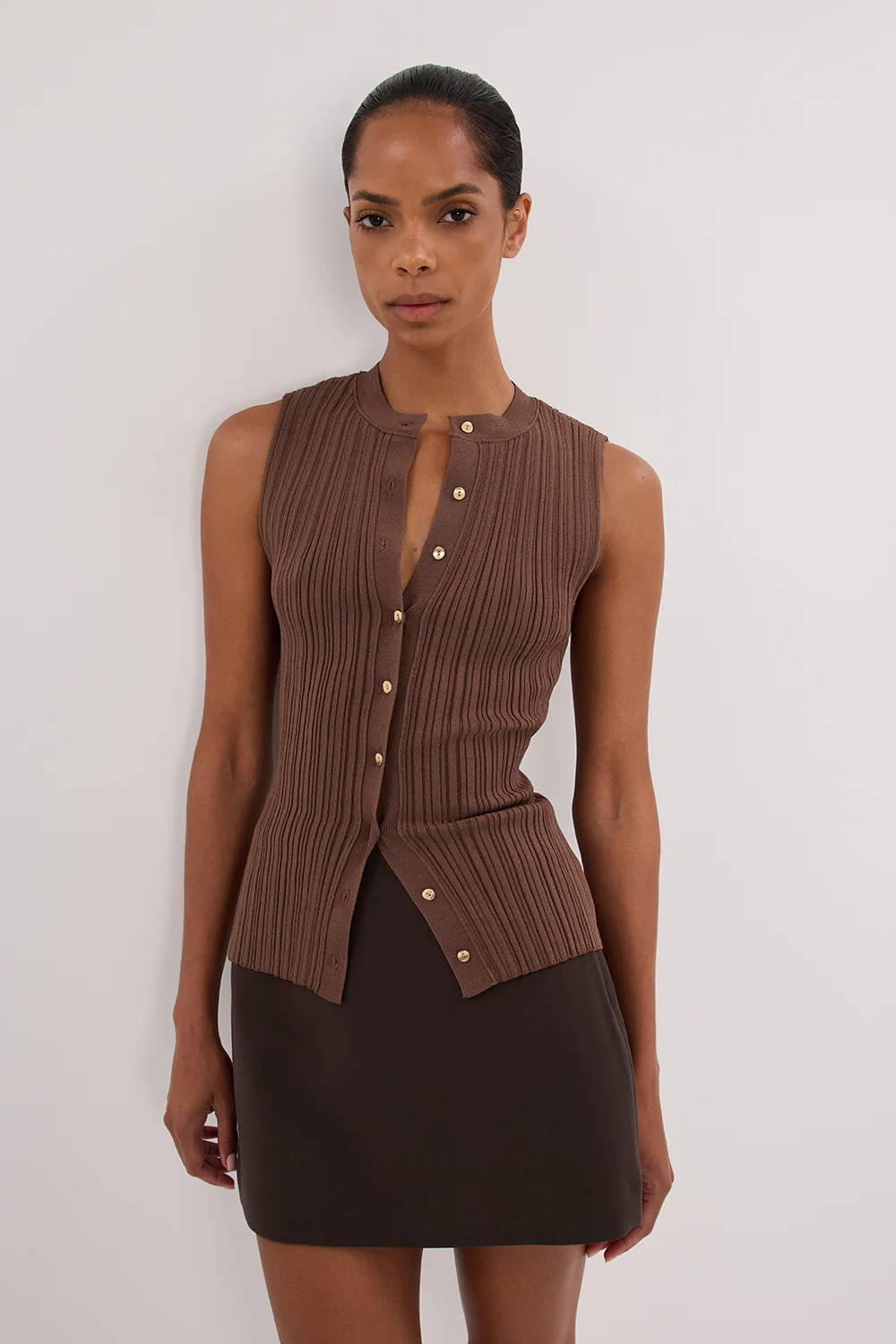JASMINE MOCHA KNIT TOP - Image 2