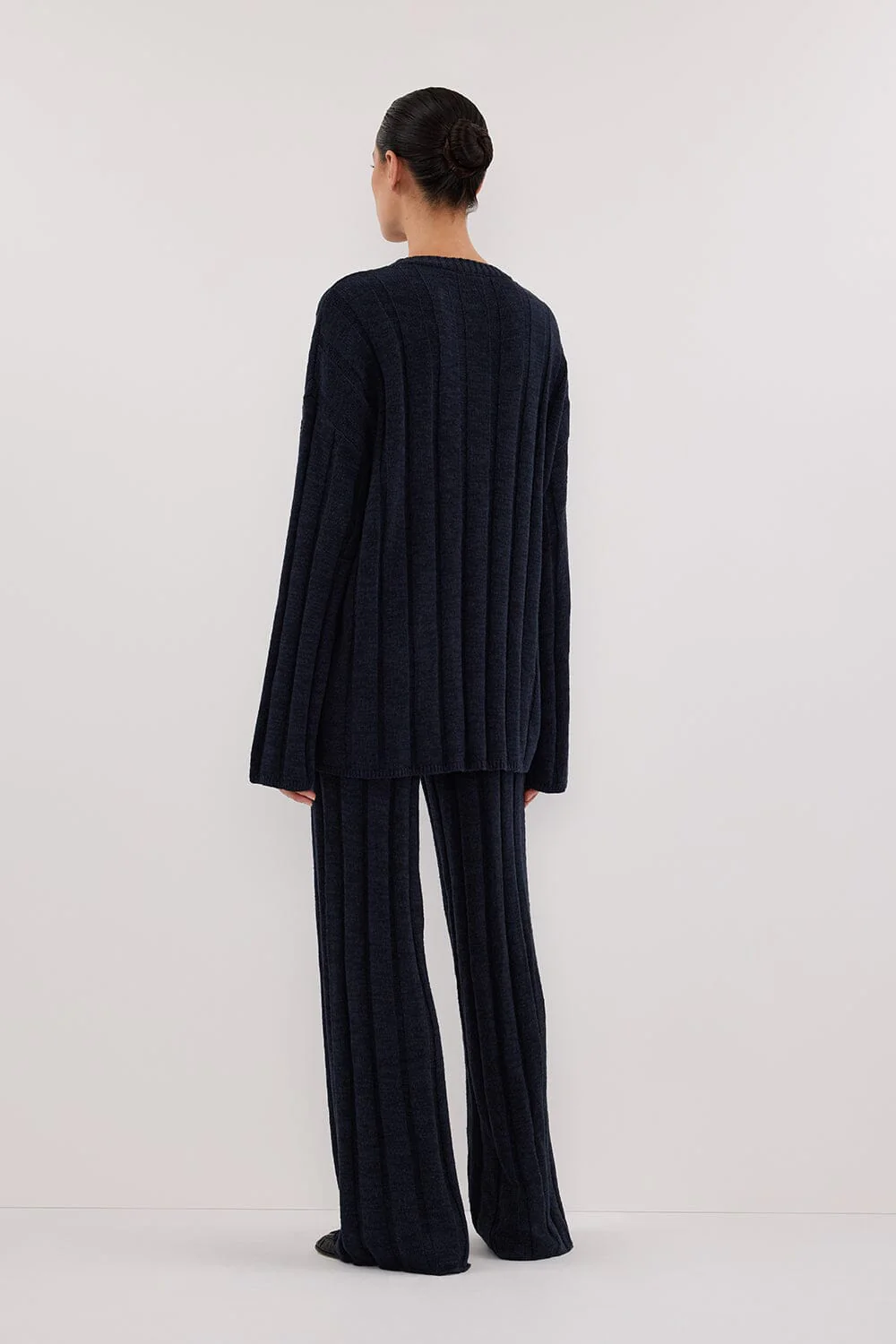 JAZZ INDIGO CREW NECK KNIT TOP - Image 4