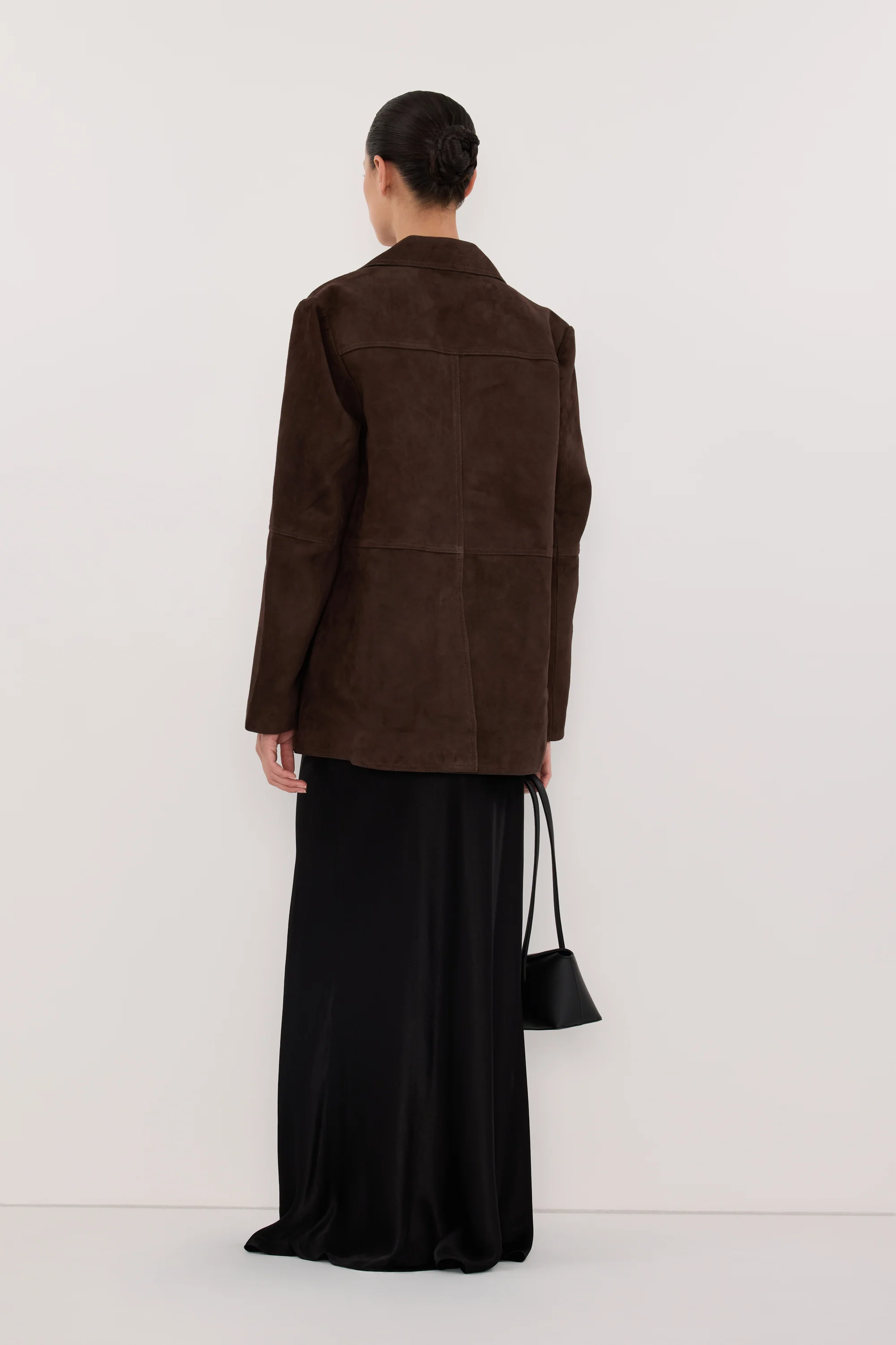 JELENA BLACK SATIN OVERLAY MAXI SKIRT - Image 7