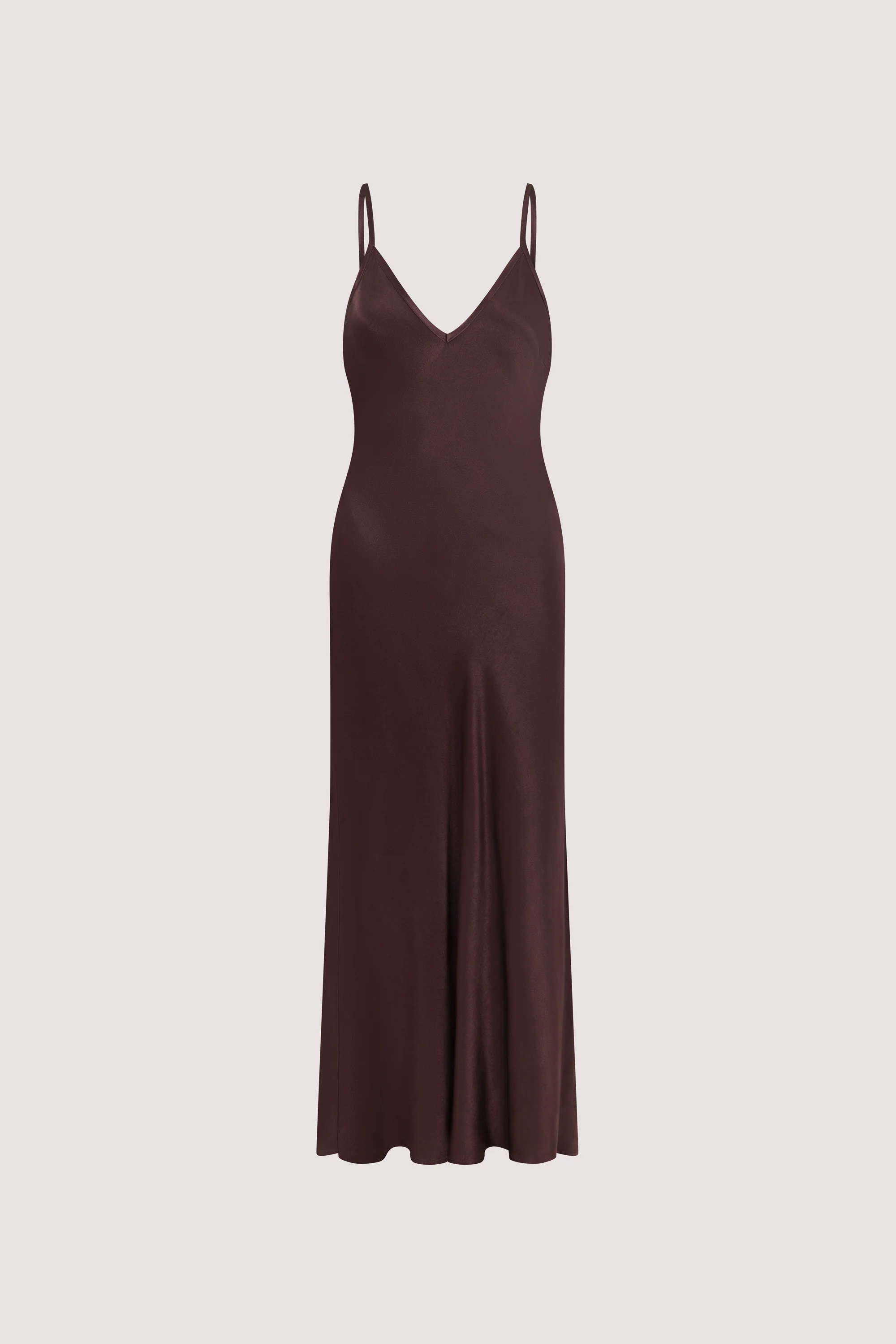 JOEY PLUM CHOC SATIN MAXI DRESS - Image 8