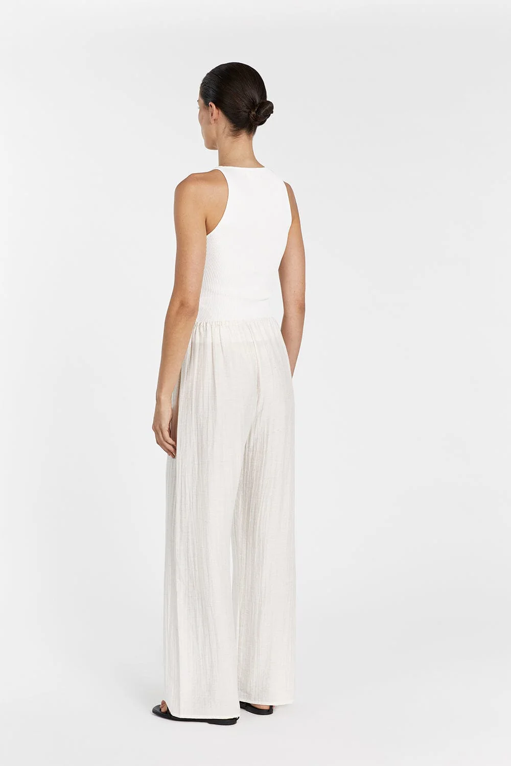 JOLIE CREAM MARLE DRAWSTRING PANT - Image 5