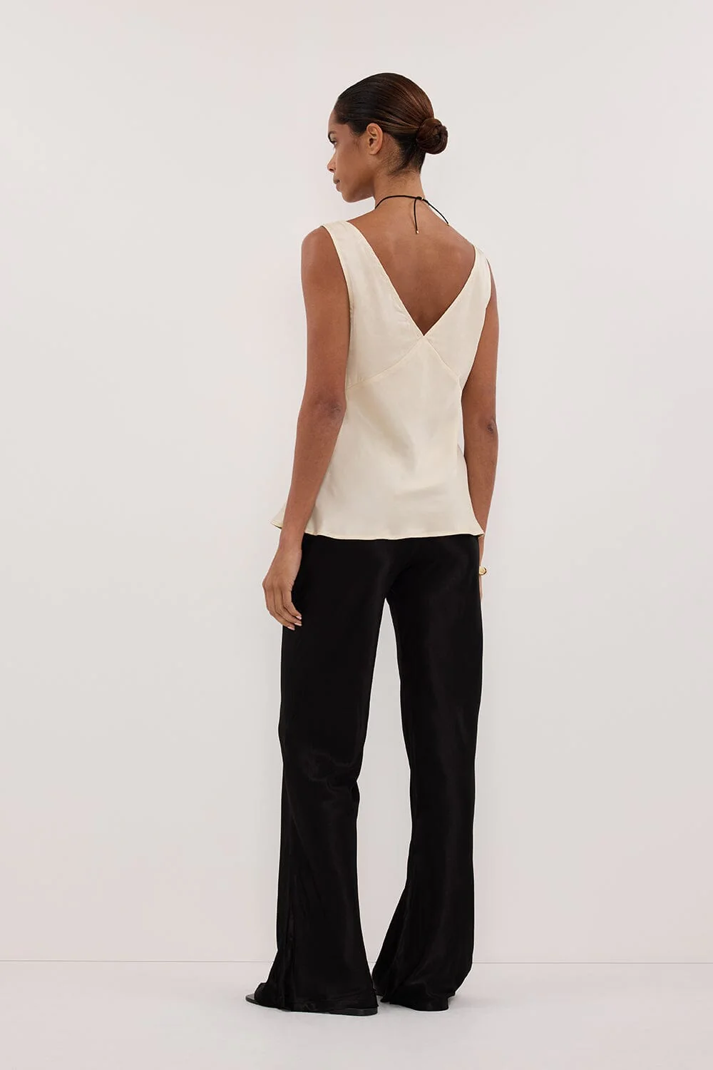 JORJA STRAW SLEEVELESS SILK TOP - Image 5