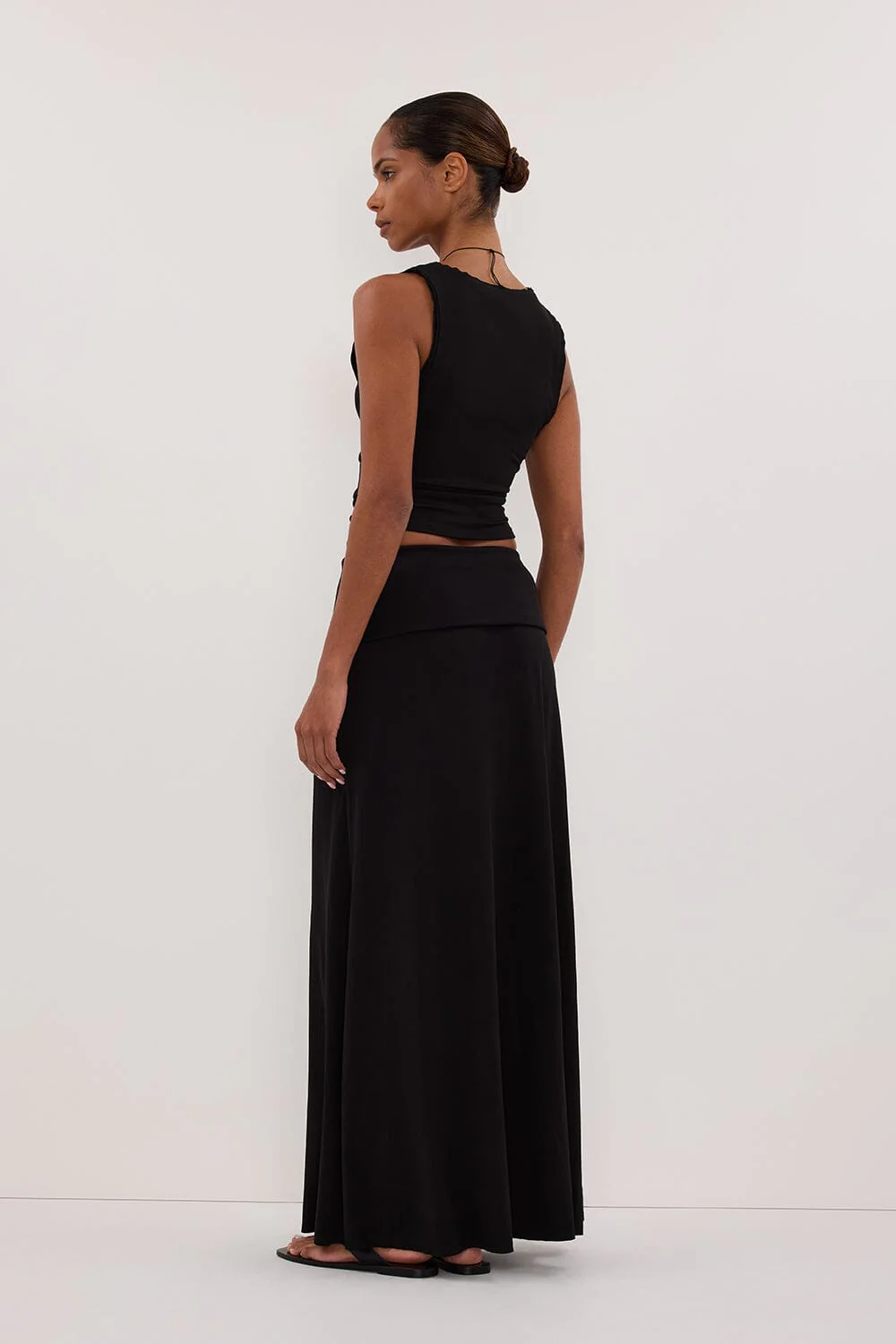 JULIE BLACK MODAL BLEND MAXI SKIRT - Image 7