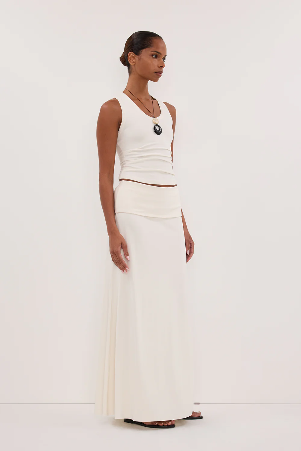 JULIE OFF WHITE MODAL BLEND SLEEVELESS TANK TOP - Image 4