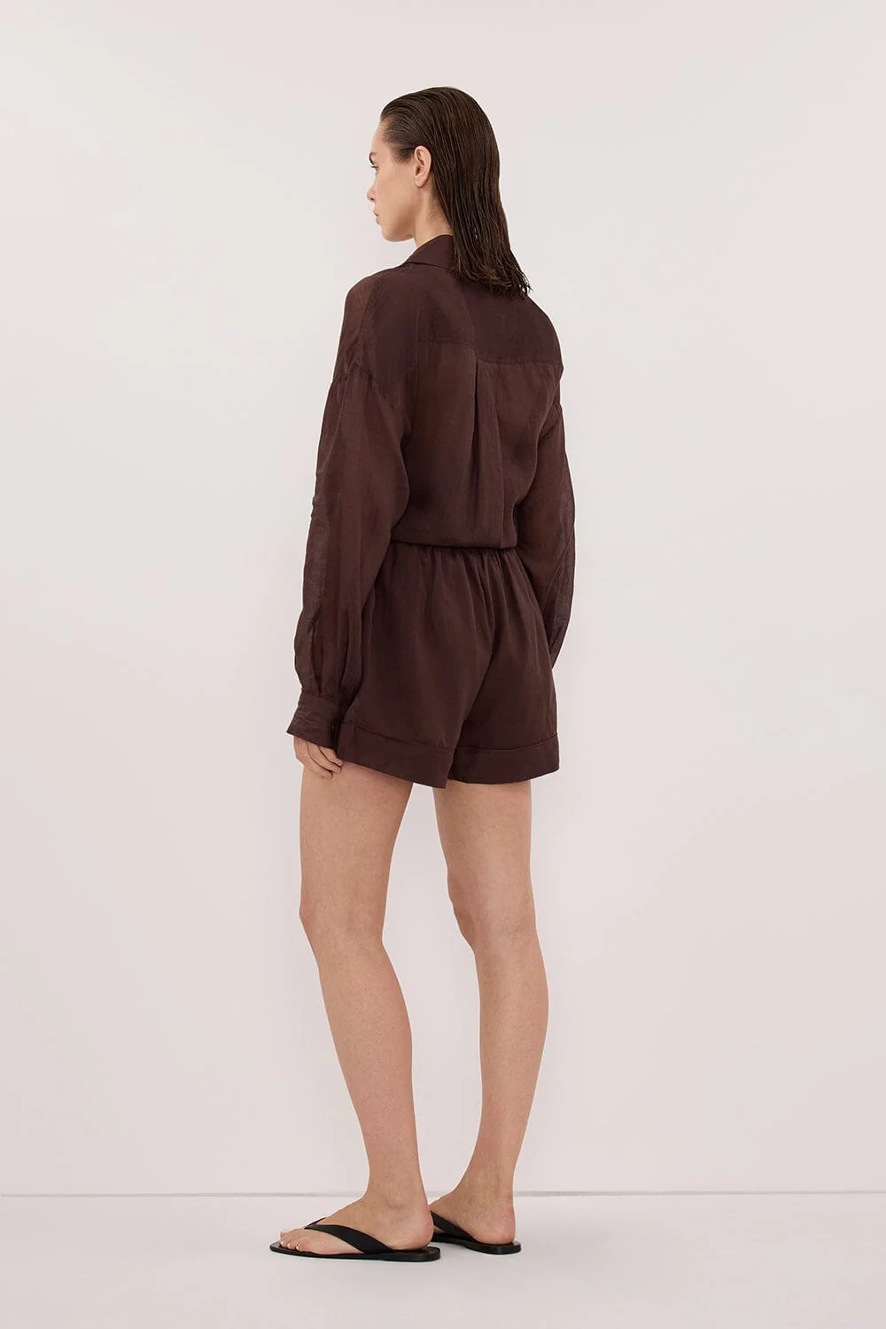KAI BURNT CHOC RAMIE SHORT - Image 4