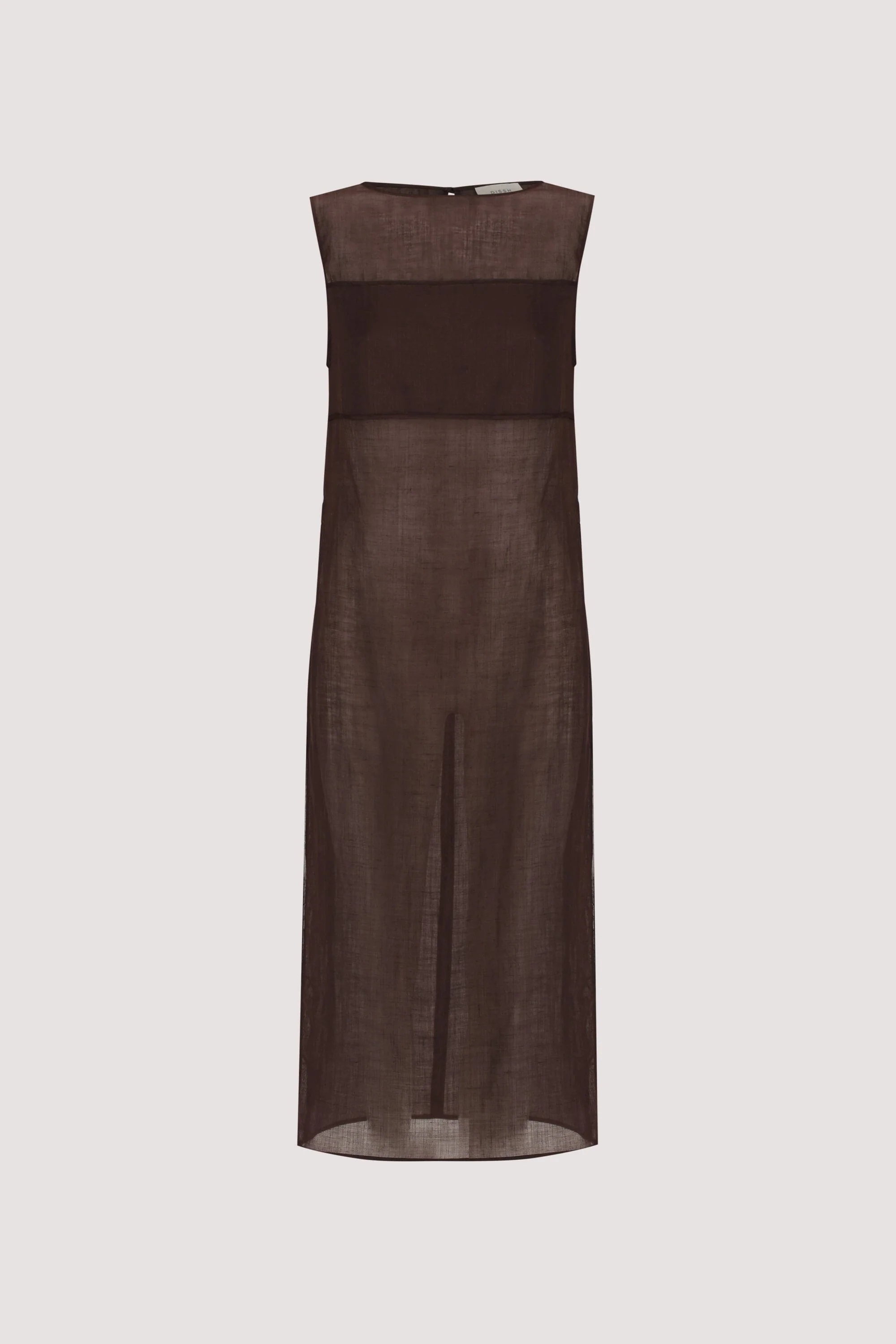 KAI BURNT CHOC SLEEVELESS RAMIE TUNIC TOP - Image 6