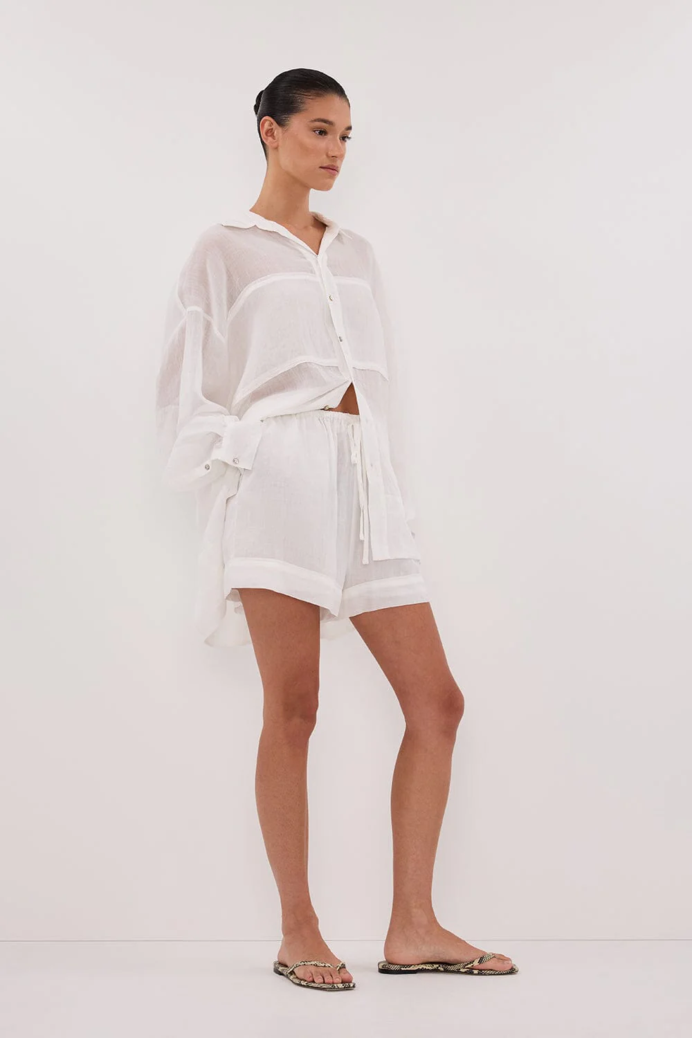 KAI WHITE RAMIE SHORT - Image 3