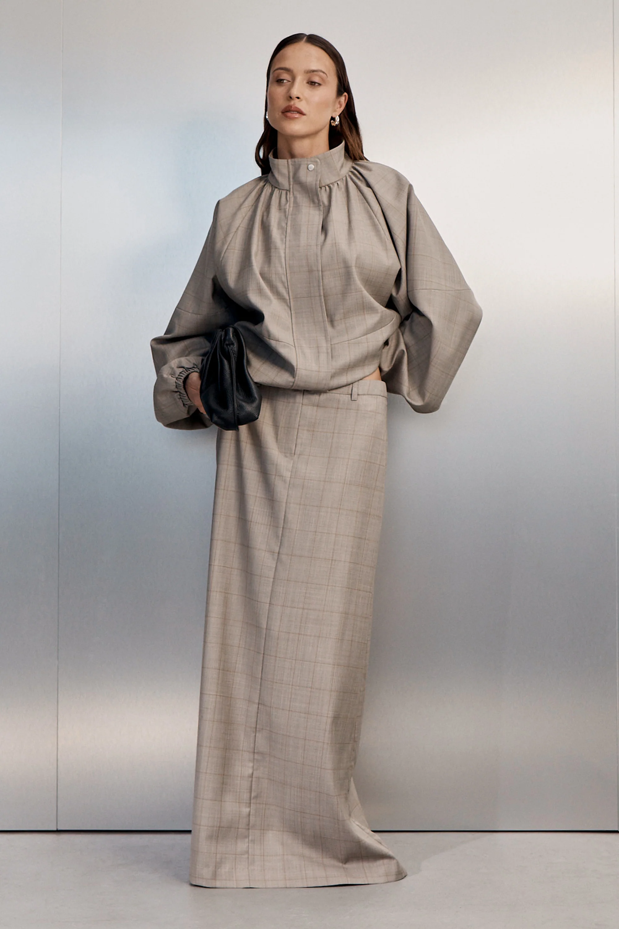 KALILA ASH A-LINE MAXI SKIRT