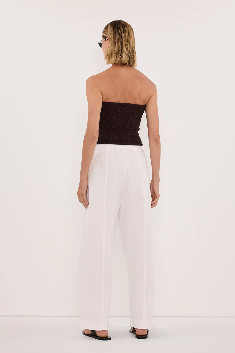 KARA CHOC STRAPLESS BANDEAU KNIT TOP - Image 4
