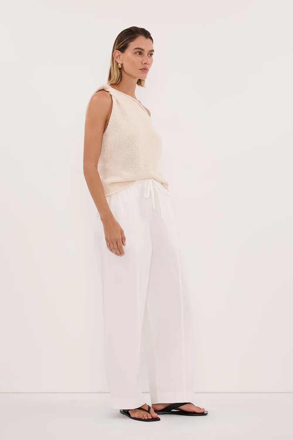KARA SANDSTONE ASYM KNIT TOP - Image 3