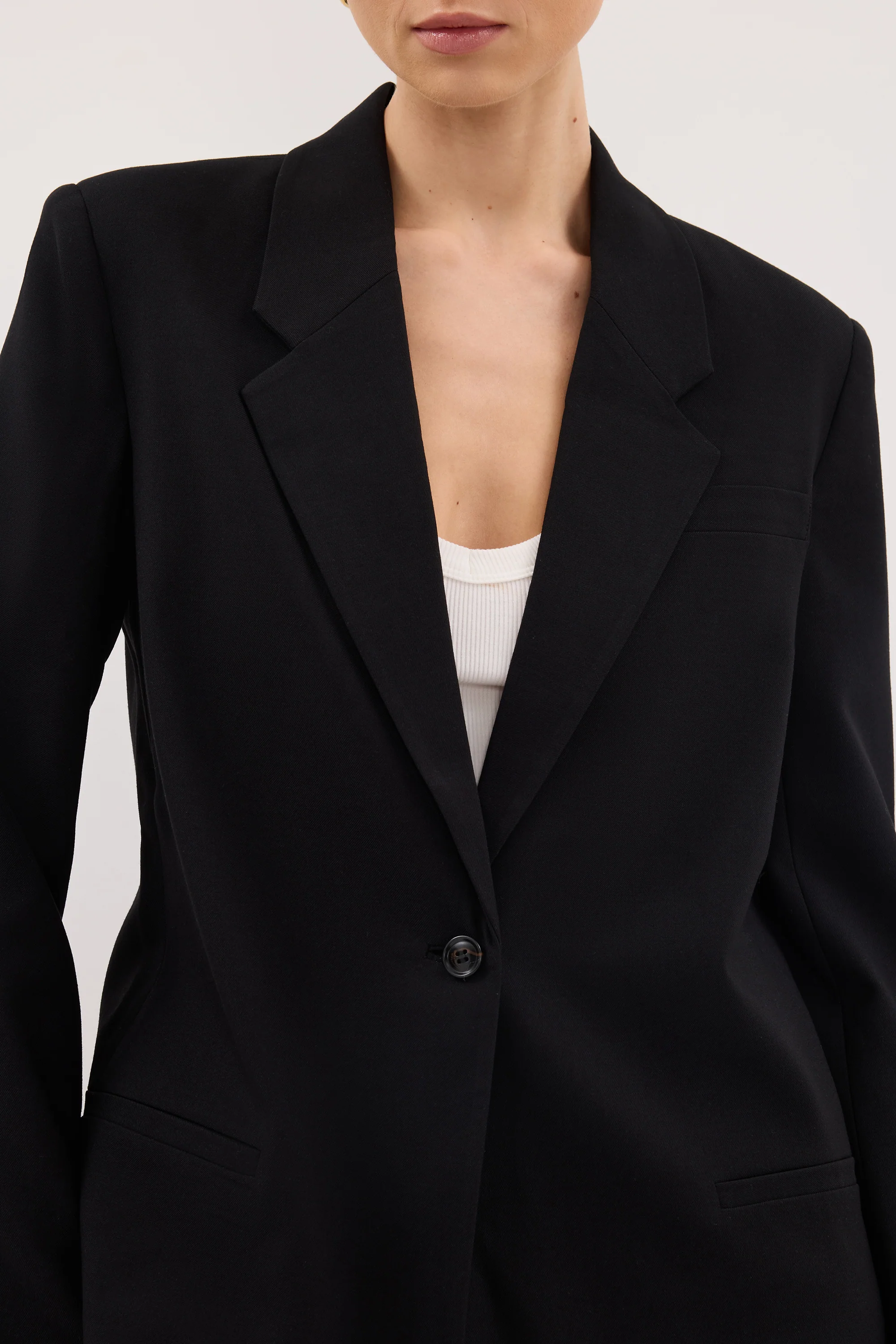 KEATON BLACK SLIM LONGLINE BLAZER - Image 5
