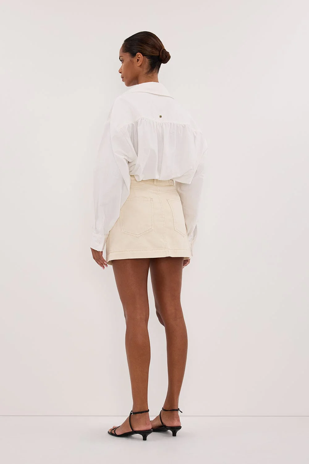 KERA NATURAL DENIM A LINE SKORT - Image 4