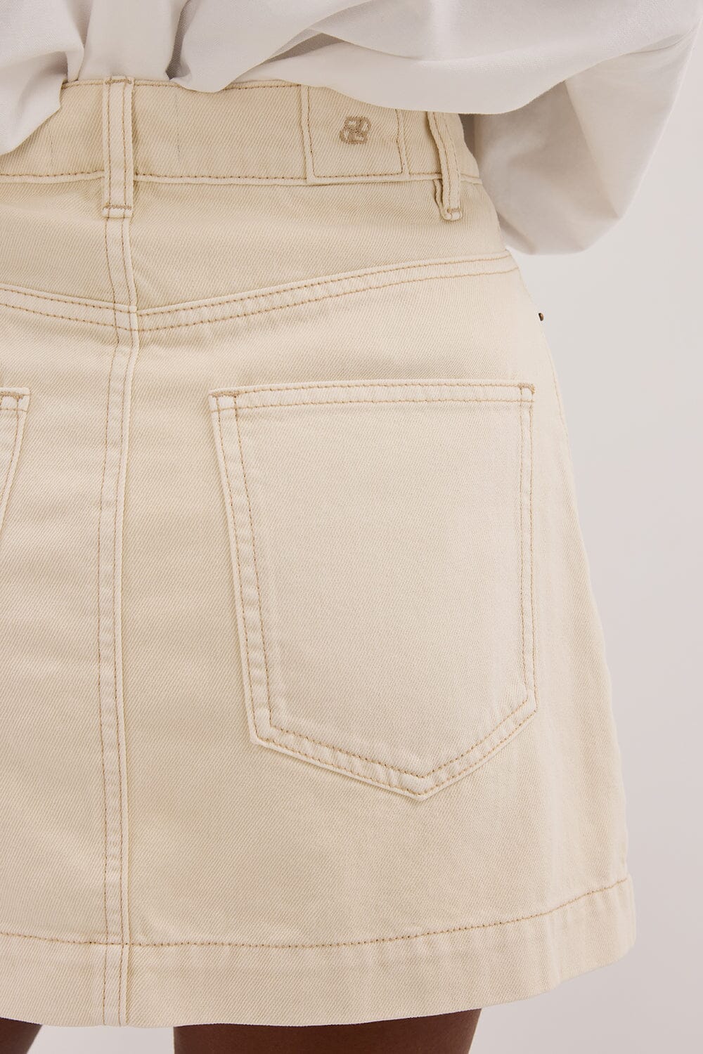 KERA NATURAL DENIM A LINE SKORT - Image 5