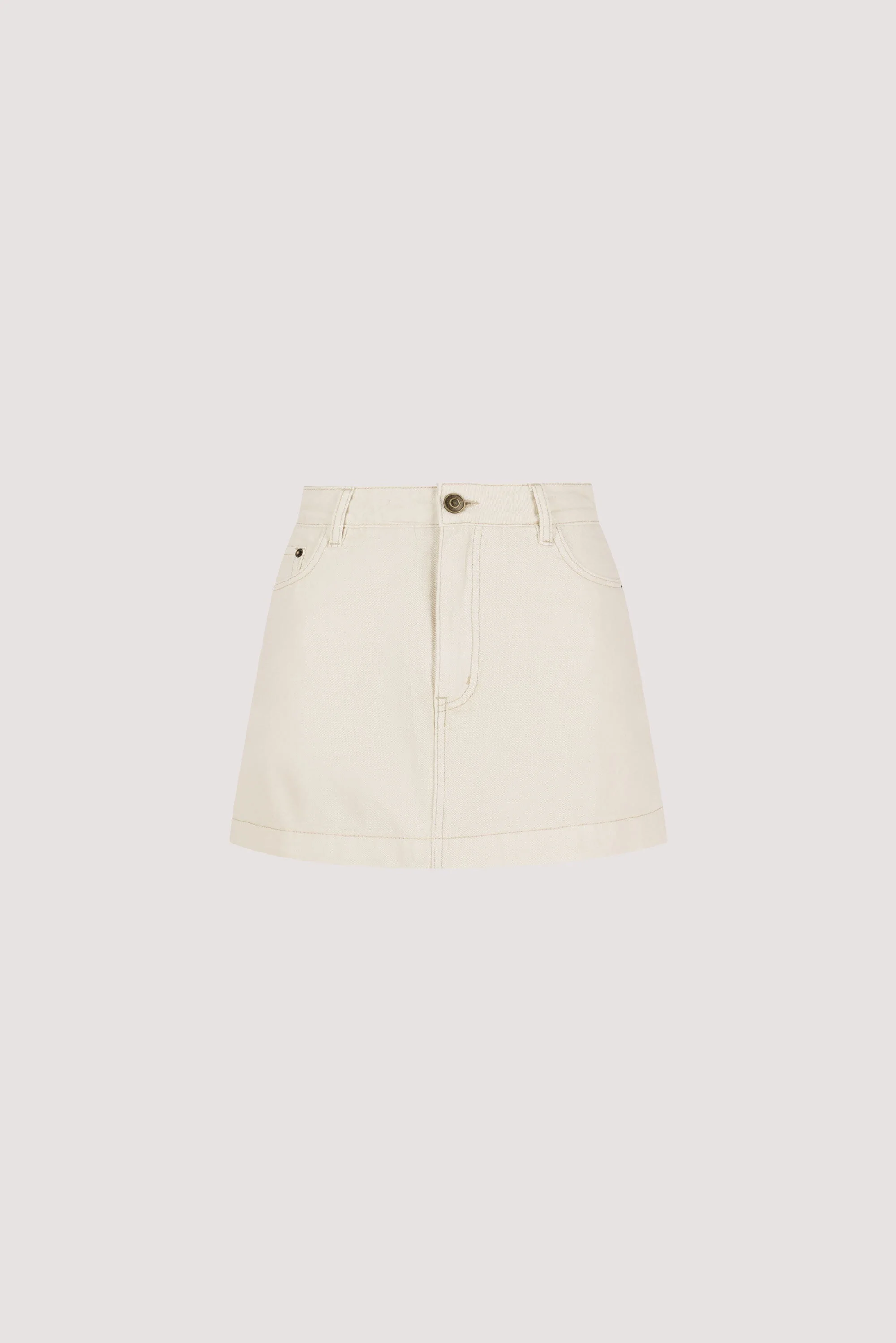 KERA NATURAL DENIM A LINE SKORT - Image 6