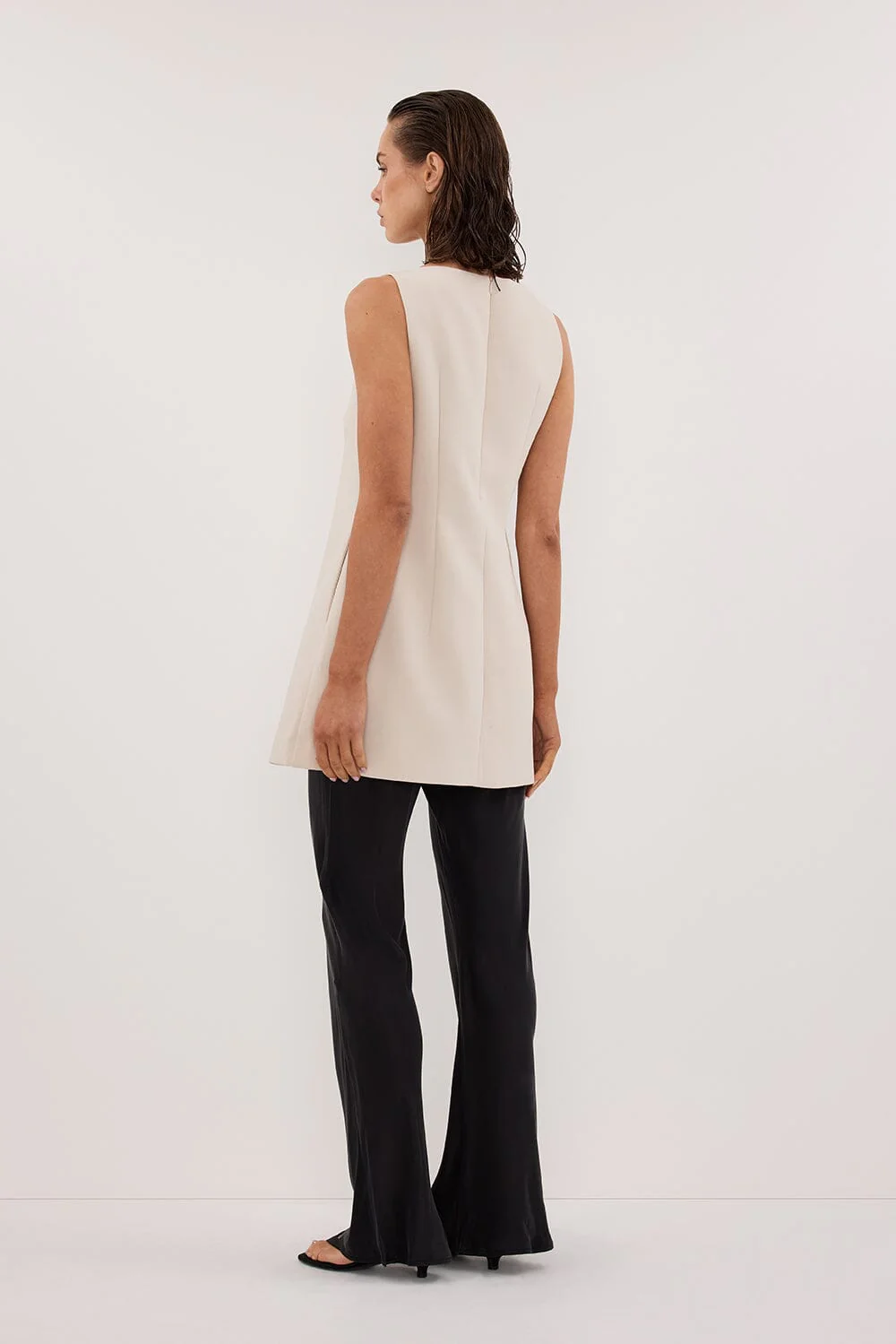 KYRA BLACK SILK BIAS PANTS - Image 4