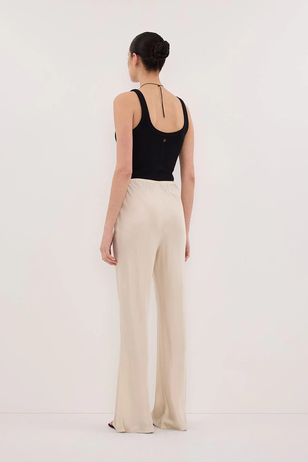 KYRA SANDSTONE SILK BIAS PANTS - Image 4