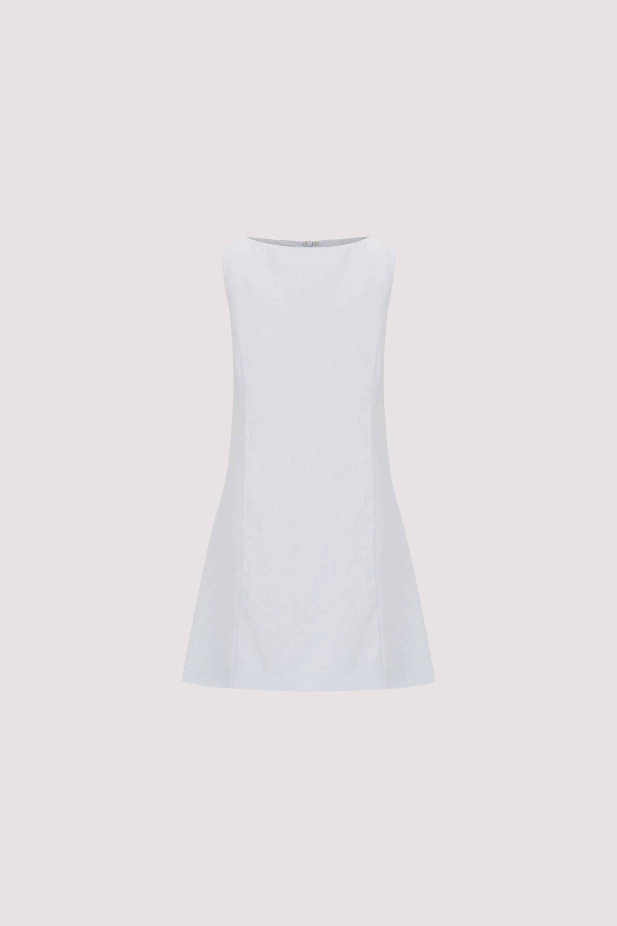 LACY CORNFLOWER LINEN MINI DRESS - Image 6