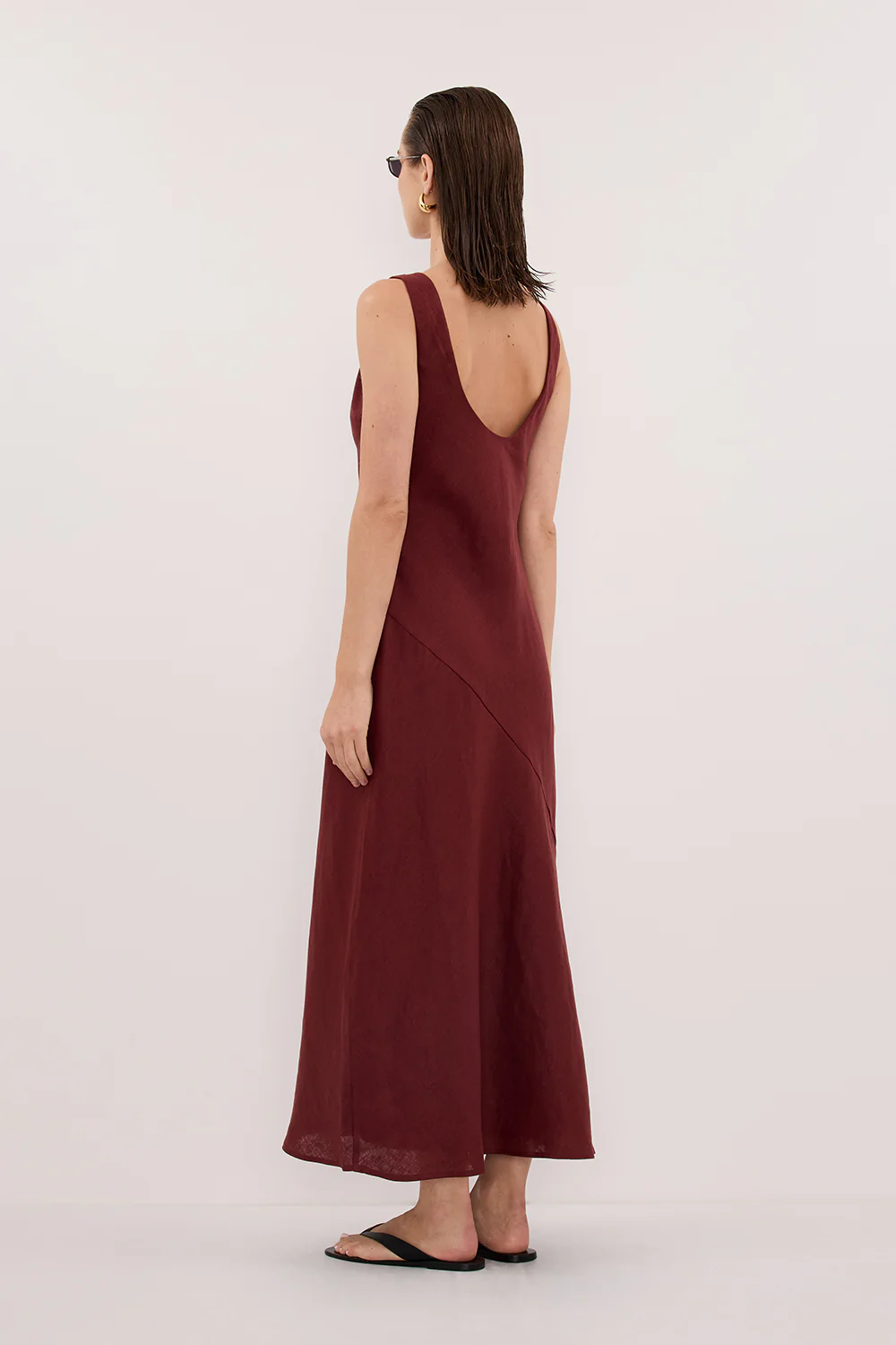 LACY SAHARA SLEEVELESS LINEN MIDI DRESS - Image 4