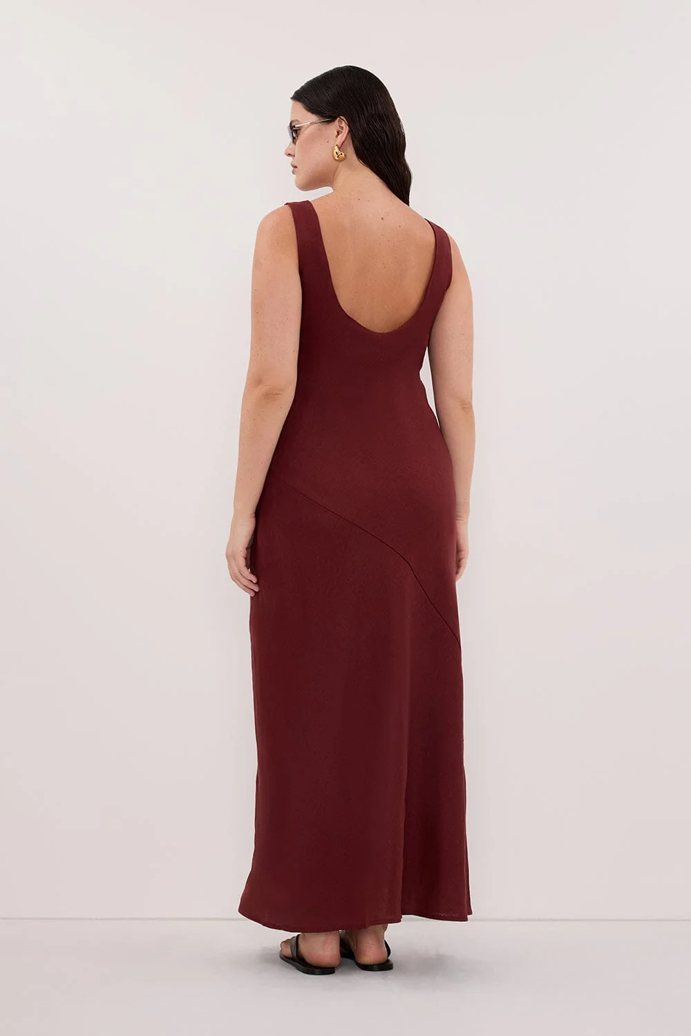 LACY SAHARA SLEEVELESS LINEN MIDI DRESS - Image 7