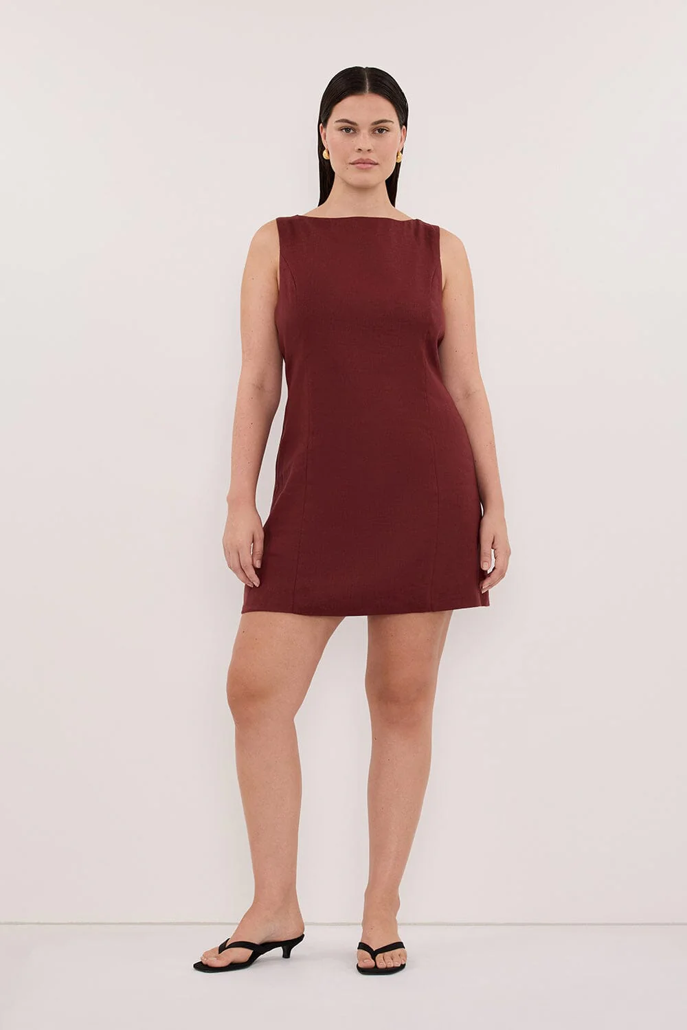 LACY SAHARA SLEEVELESS LINEN MINI DRESS - Image 6