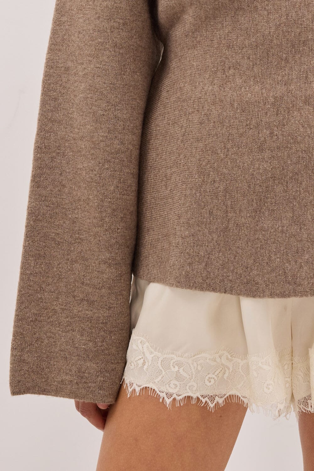 LANIE CHOC LONG SLEEVE KNIT TOP - Image 5