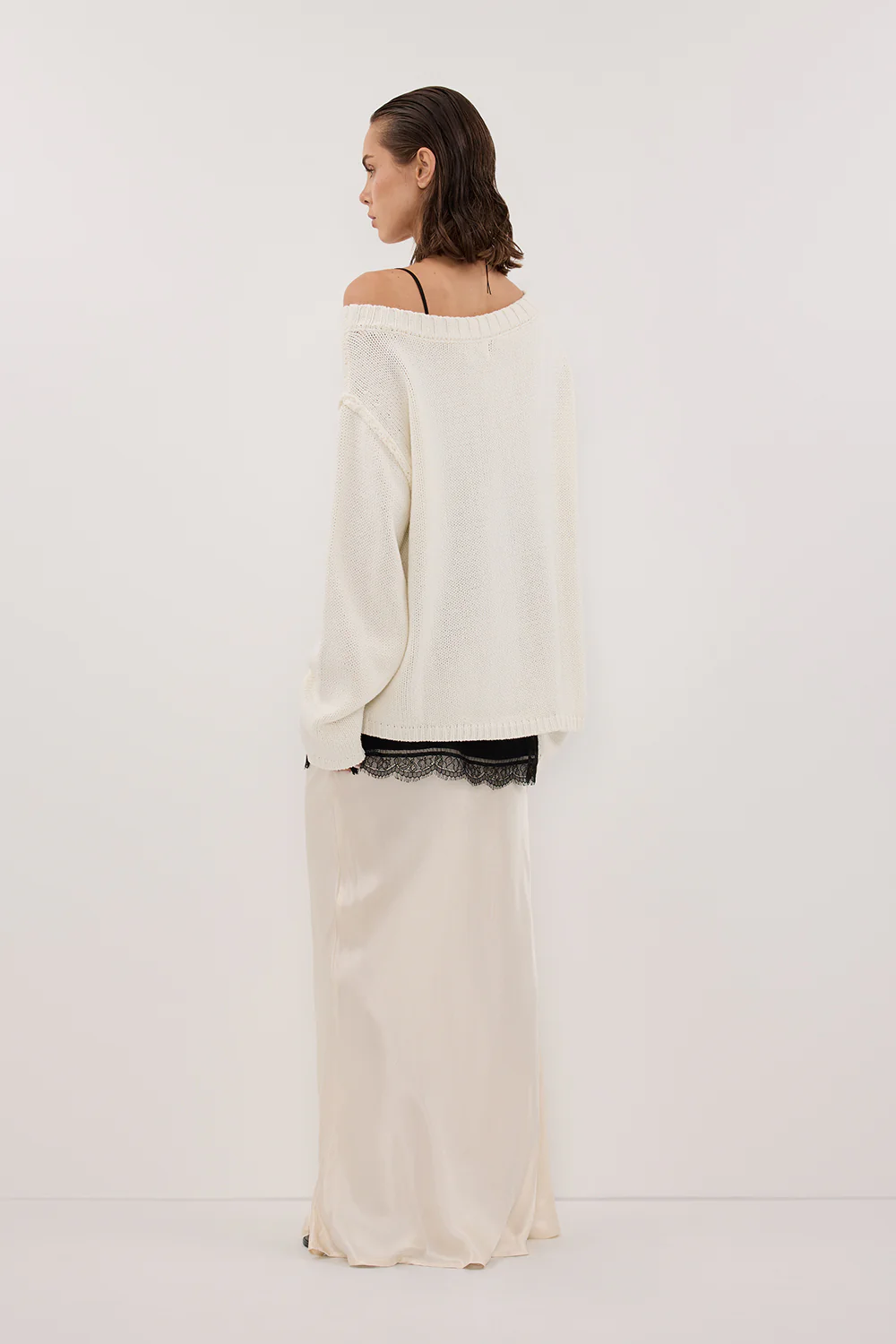LEISLE CREAM ASYM KNIT JUMPER - Image 5