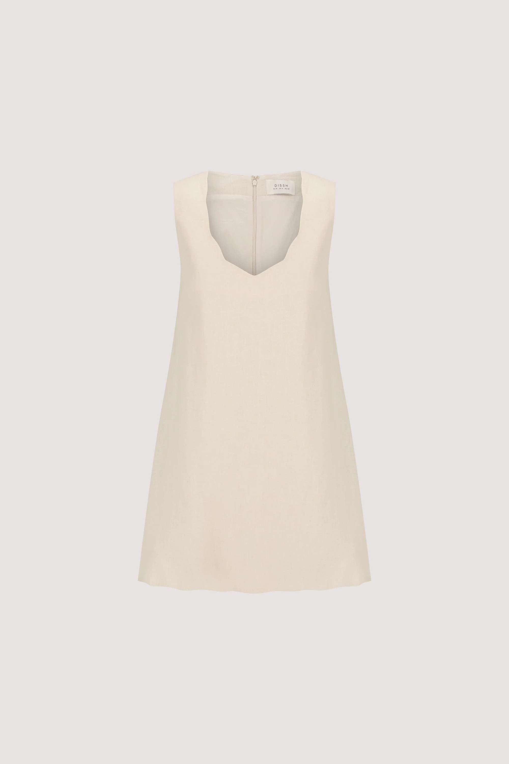 LELA SANDSTONE SLEEVELESS LINEN MINI DRESS - Image 6