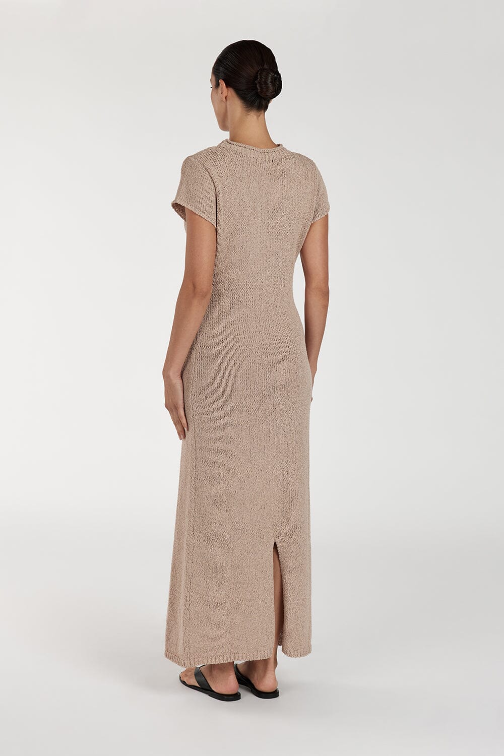 LEO TAN KNIT MIDI DRESS - Image 4