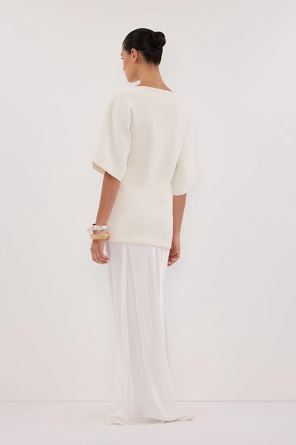 LIA IVORY SLEEVED KNIT TOP - Image 4