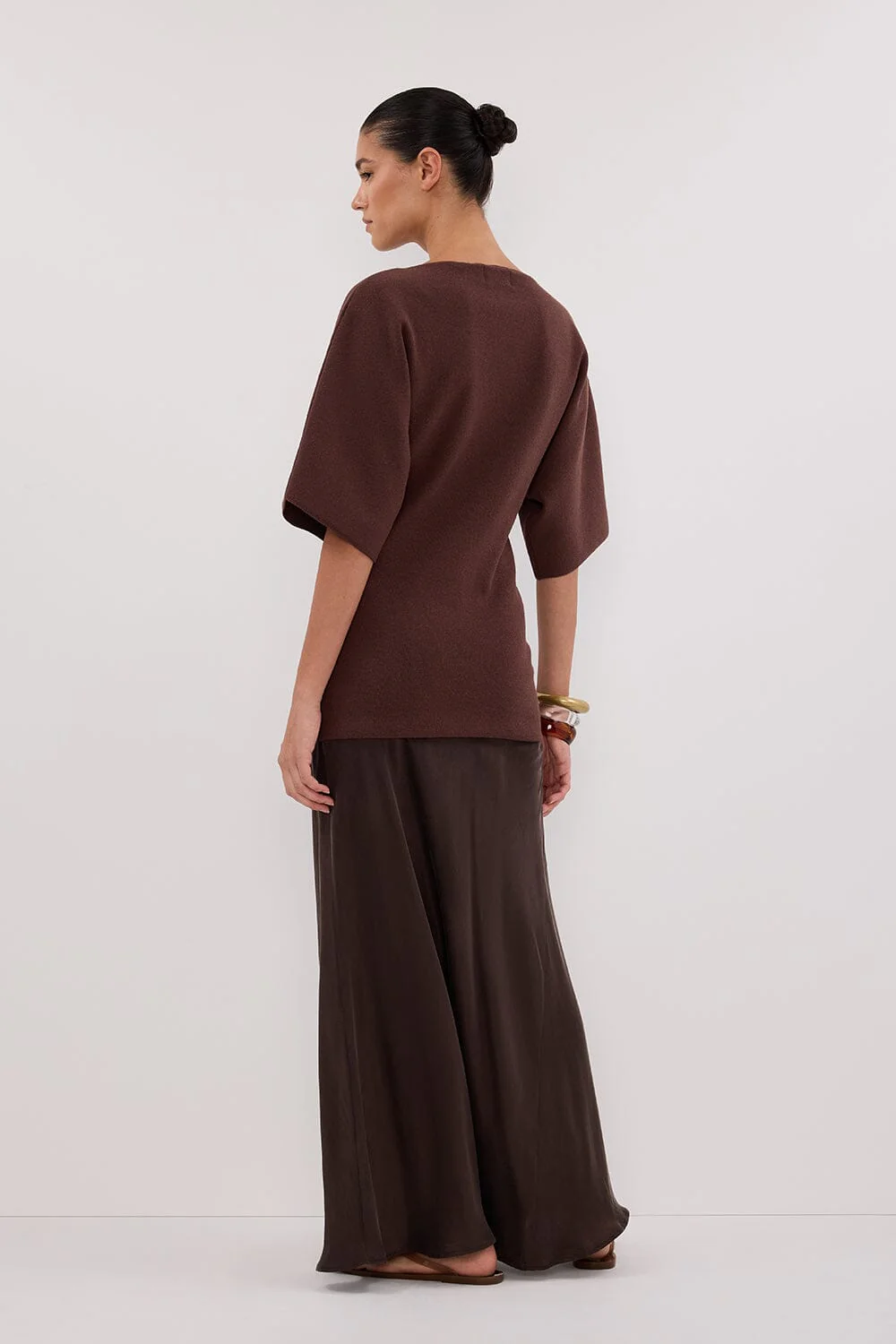 LIA WALNUT SLEEVED KNIT TOP - Image 4
