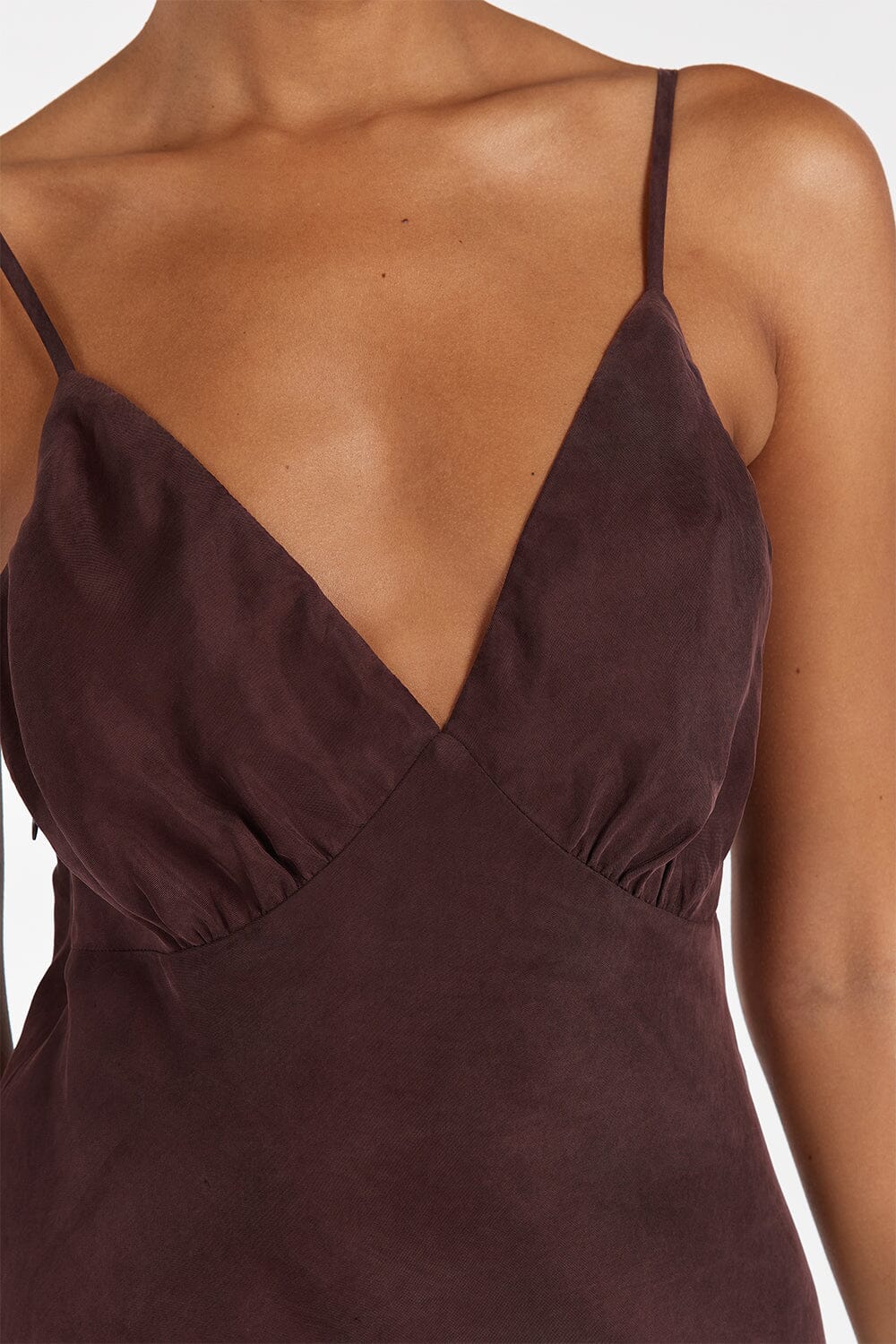 LIAM CURRANT CUPRO SLIP MIDI DRESS - Image 6
