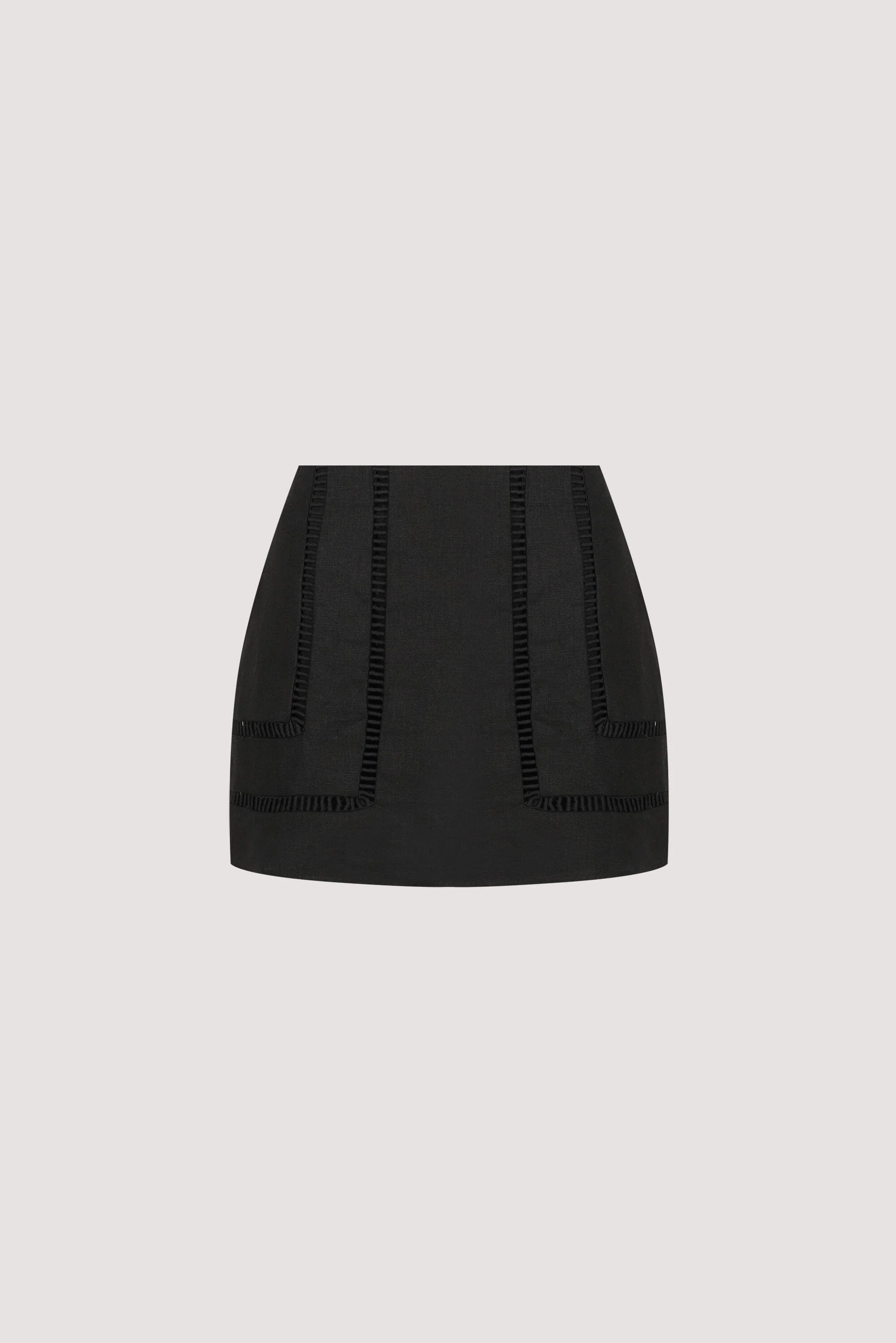 LINDSAY BLACK LINEN SKORT - Image 6