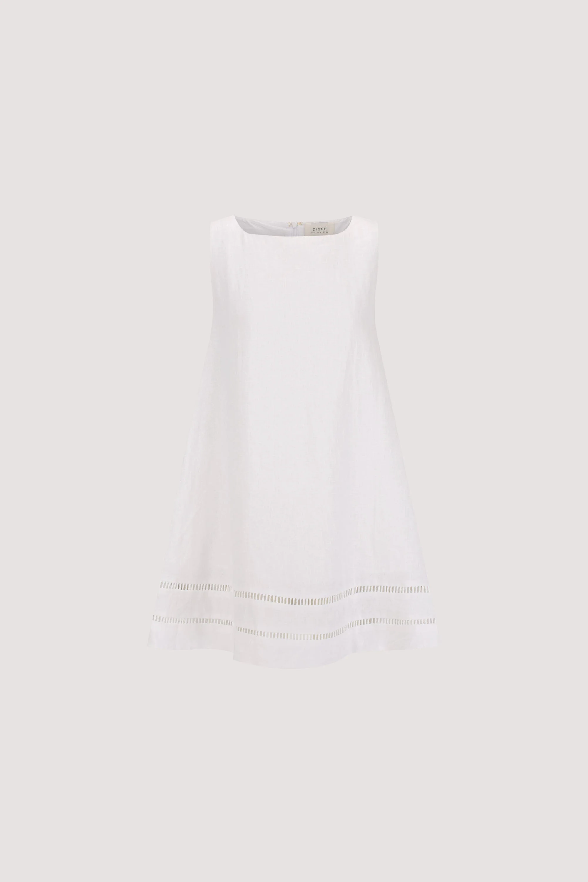 LINDSAY WHITE LINEN MINI DRESS - Image 6