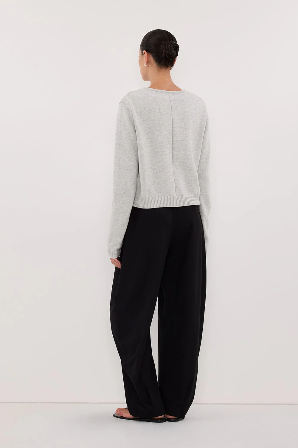 LISE SILVER LIGHT KNIT CARDIGAN - Image 4